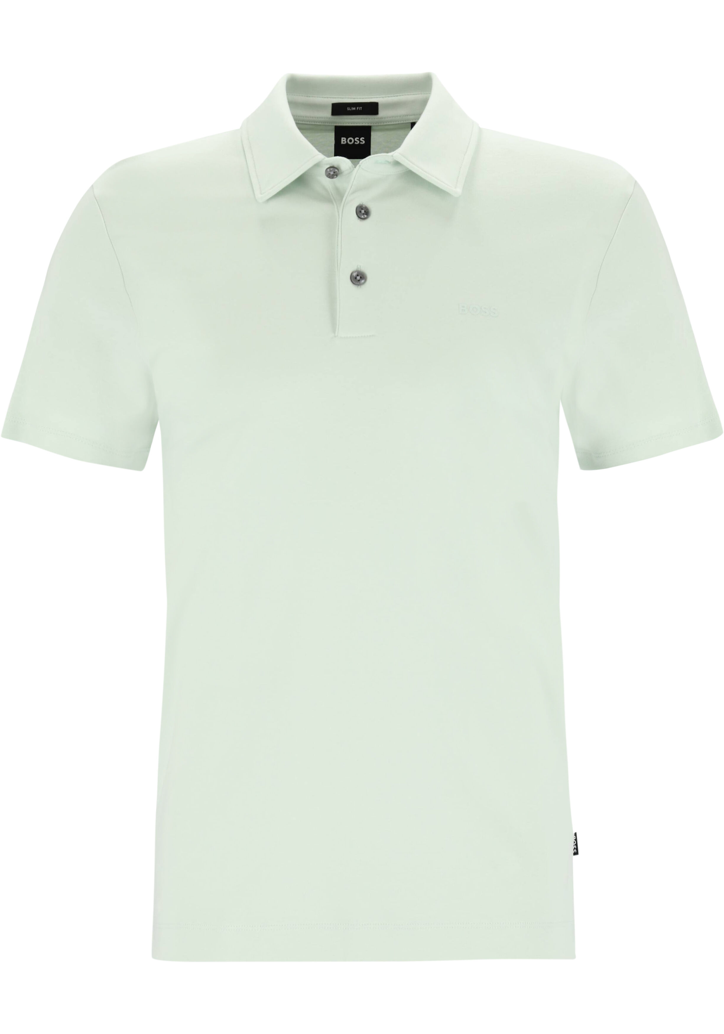BOSS Palosh slim fit heren polo, pique, lichtgroen