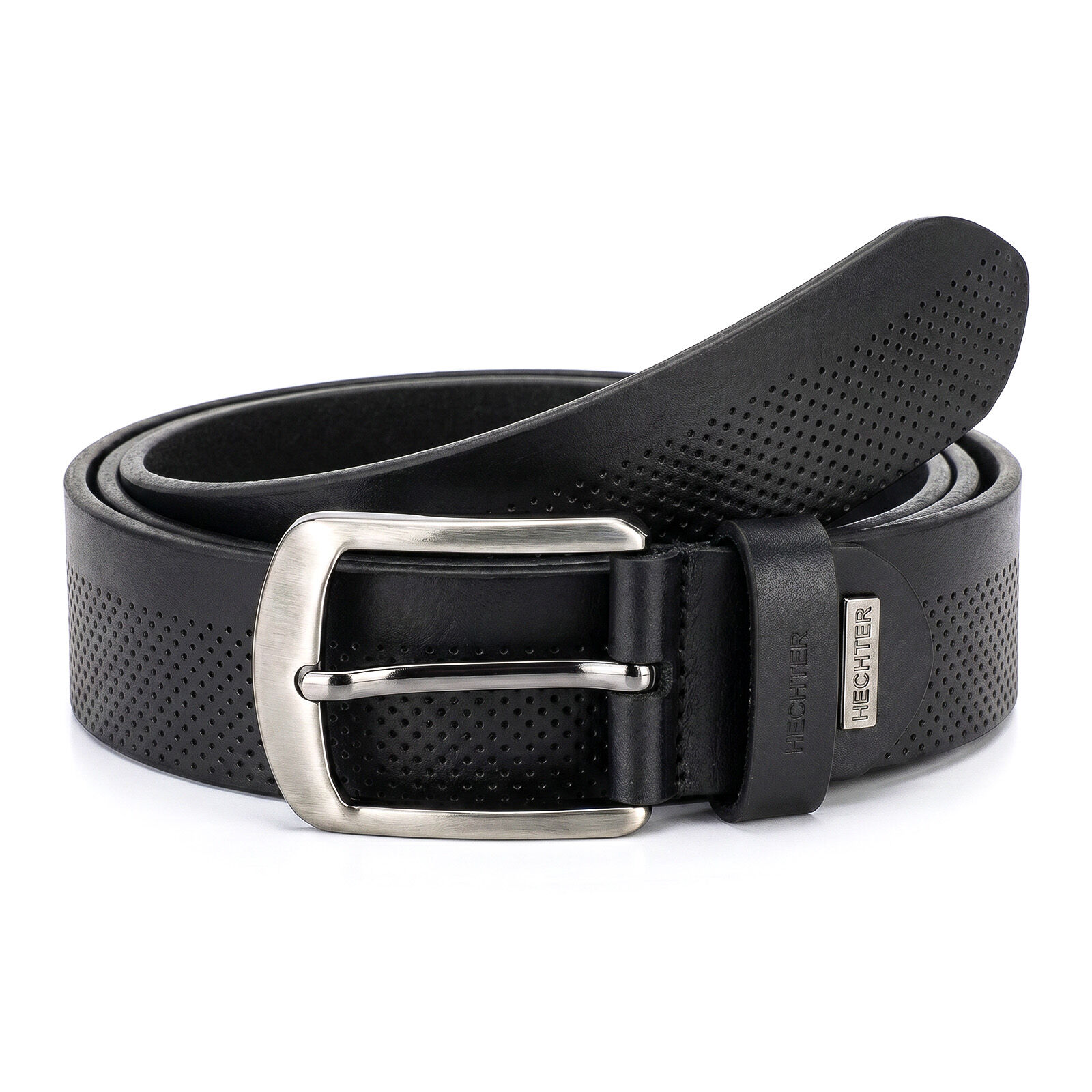 HECHTER leren heren riem, zwart