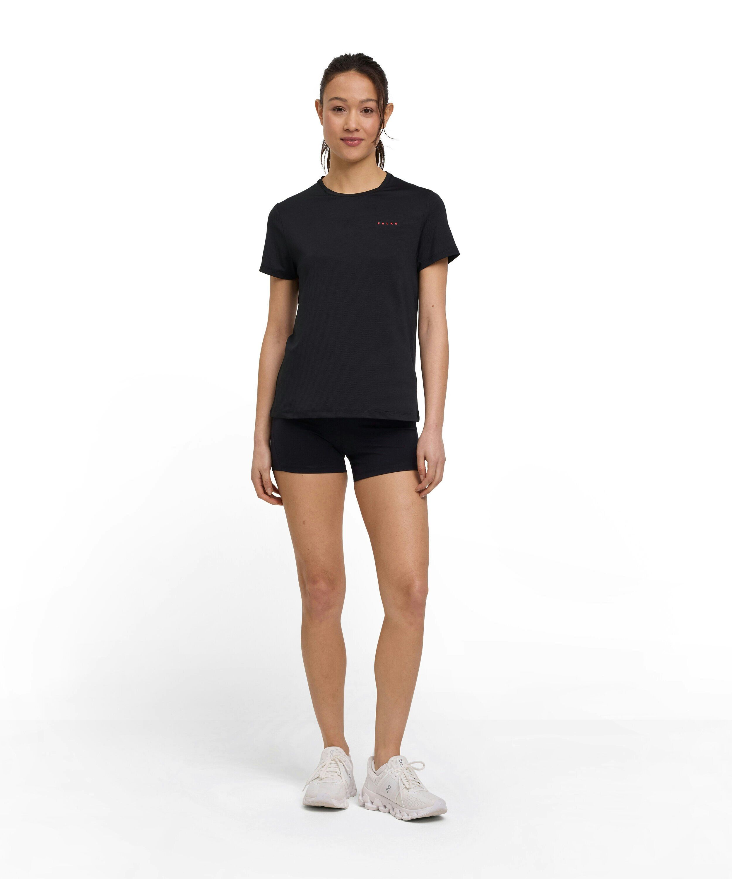 FALKE dames training T-shirt, zwart (black)
