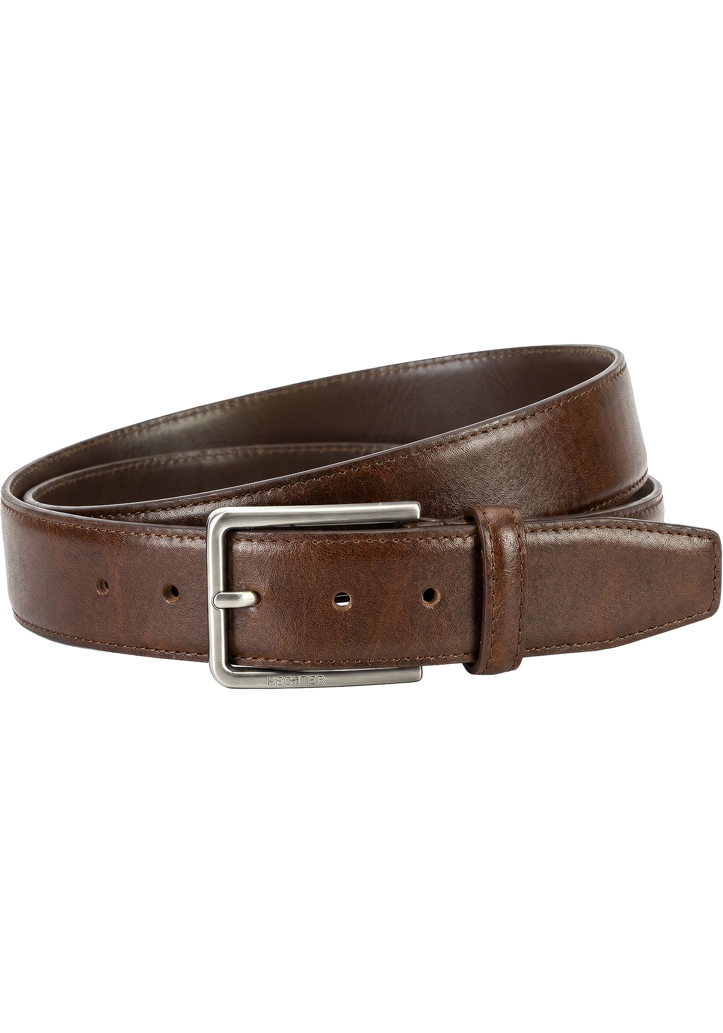HECHTER leren heren riem, cognac