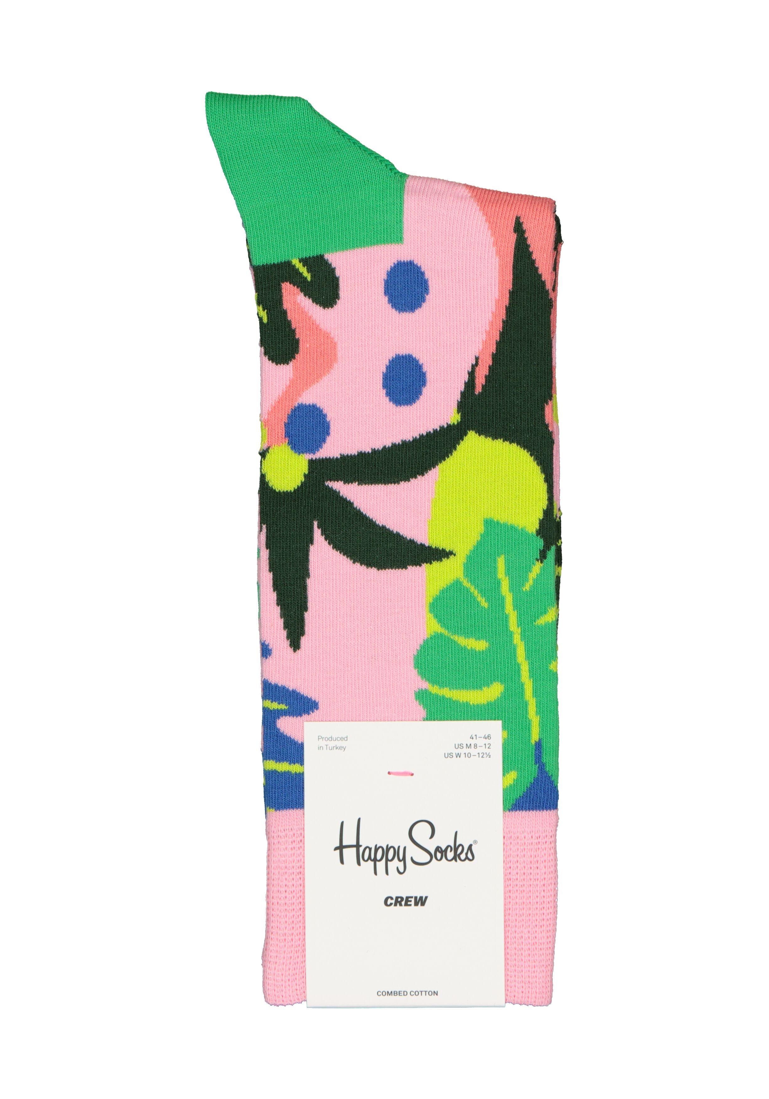 Happy Socks Tropical Garden Sock, blij in de tropen, roze