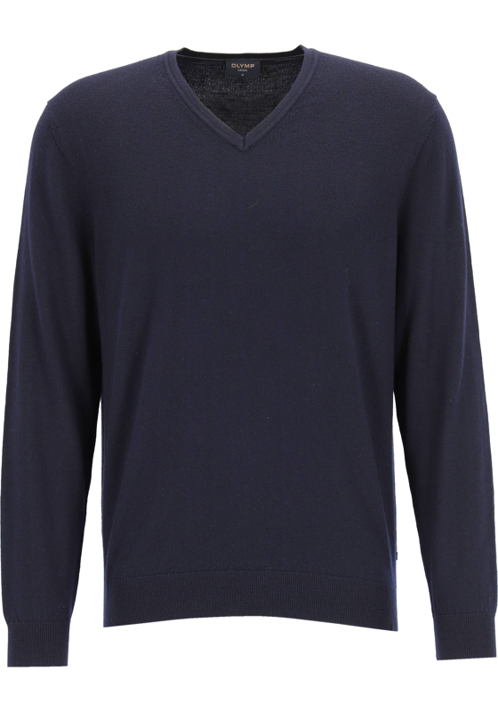 OLYMP modern fit trui wol, V-hals, marine blauw OLYMP modern fit trui wol, V-hals, marine blauw