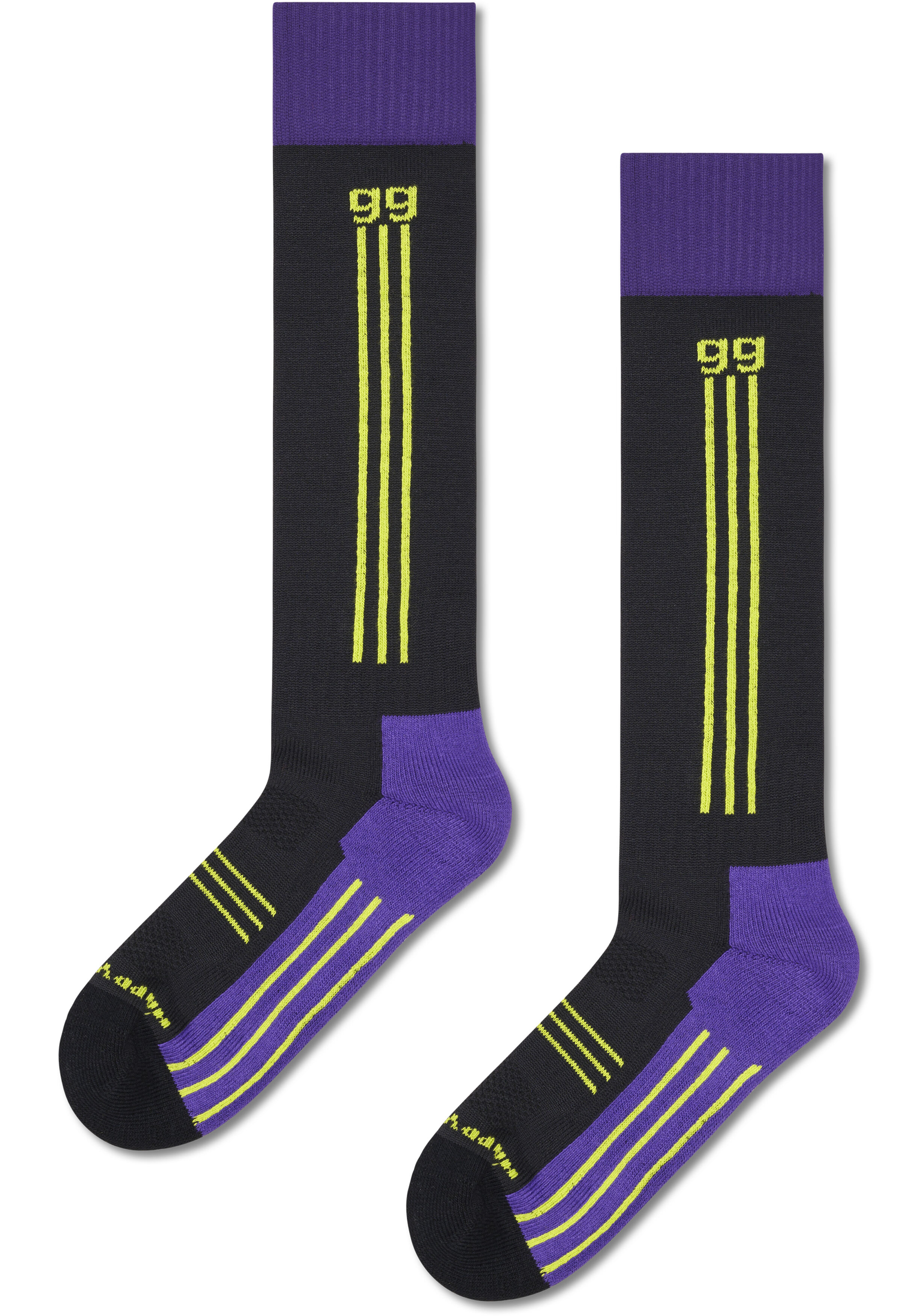 Happy Socks Good Game Knee High Sneaker Sock, unisex sokken, zwart