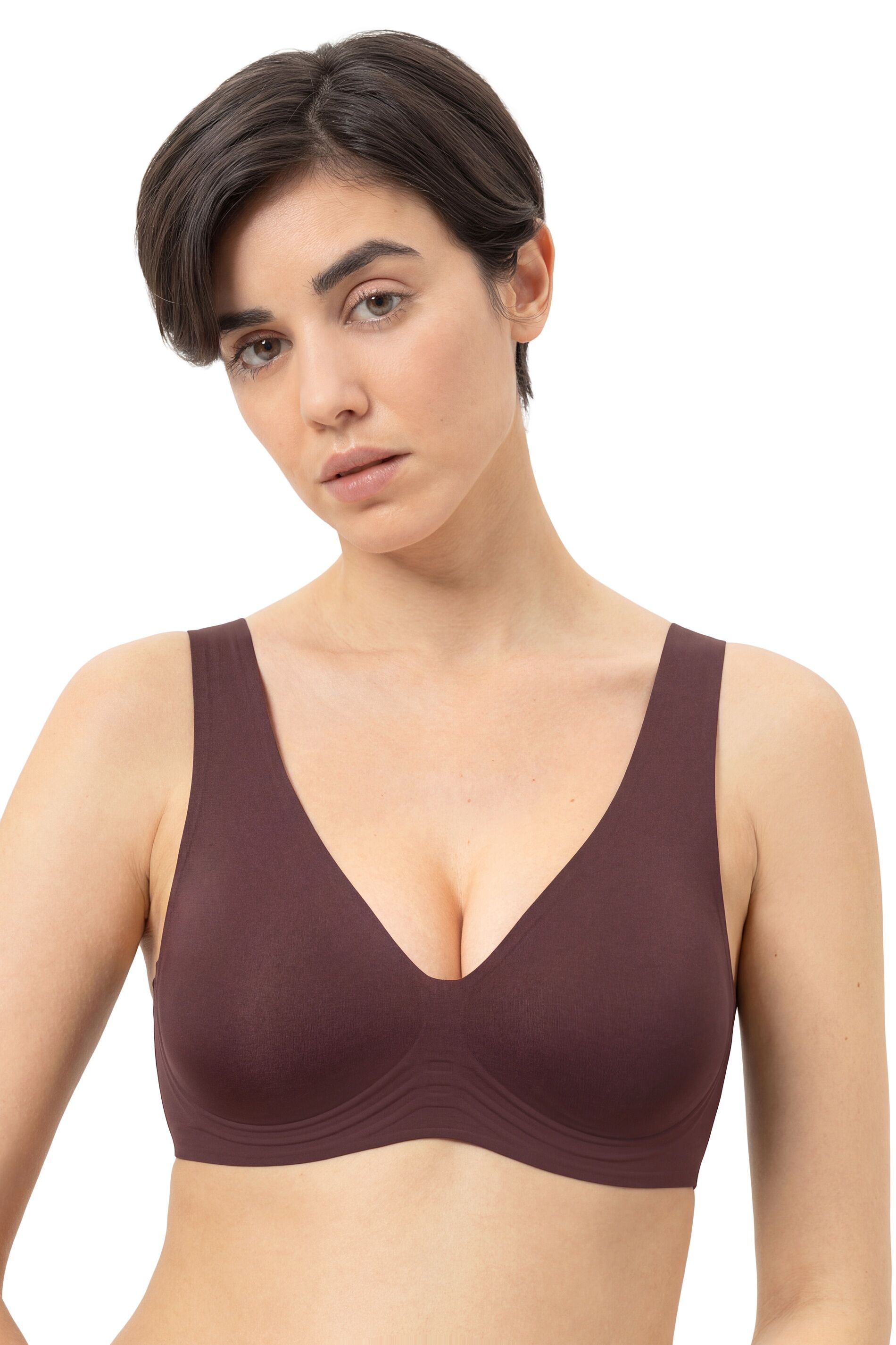 Mey dames bustier Invisibles, voorgevormde beugelloze bralette, donker bordeauxrood