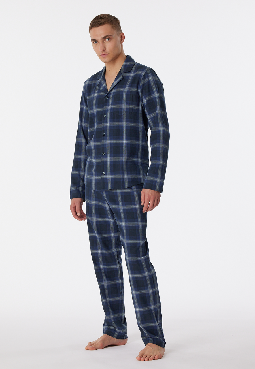 SCHIESSER Warming Nightwear pyjamaset, heren lange pyjama geweven