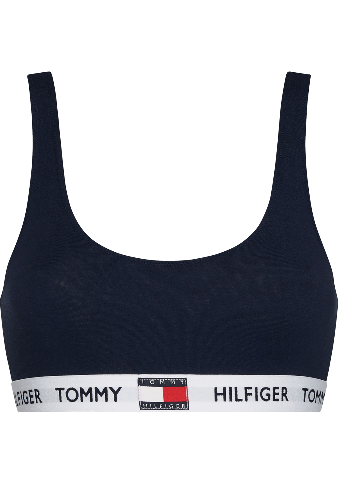1-8719861456827-tommy_hilfiger-bralette_HR Tommy Hilfiger dames Tommy 85 bralette, katoen ongevoerd, donkerblauw