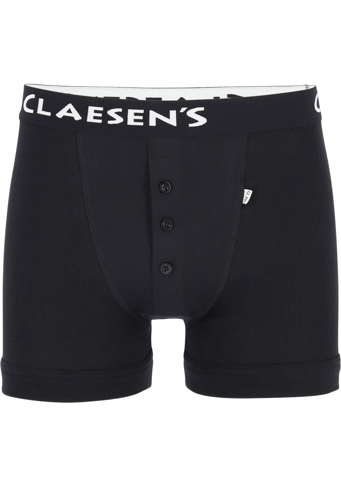 02-8717753366438-claesens-CLSNS_CL203_BX_3_black_rib_2p_4_foto_HR Claesen's Basics boxers (2-pack), retro rib heren boxers met gulp, zwart