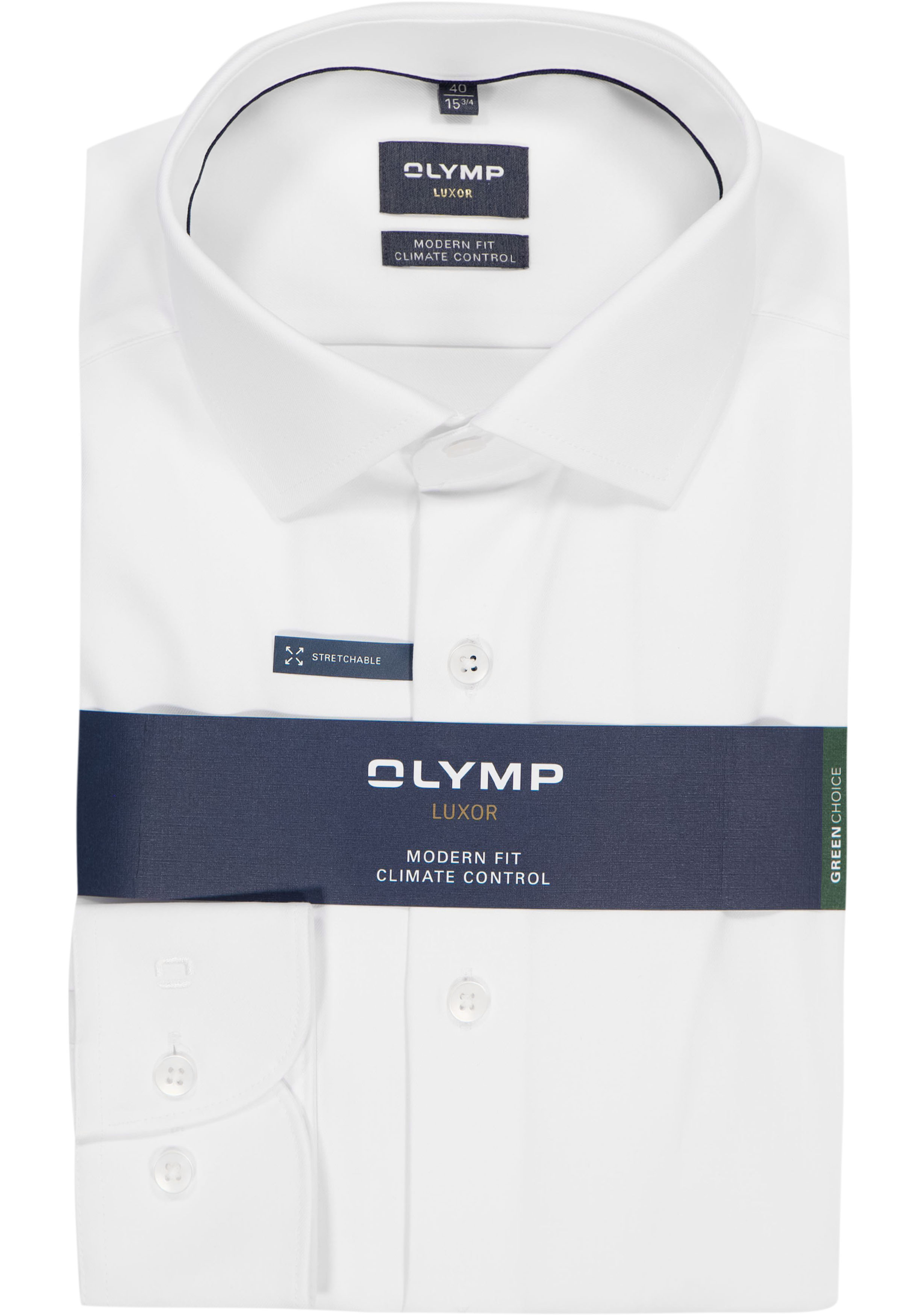 OLYMP Luxor modern fit overhemd 24/7, wit