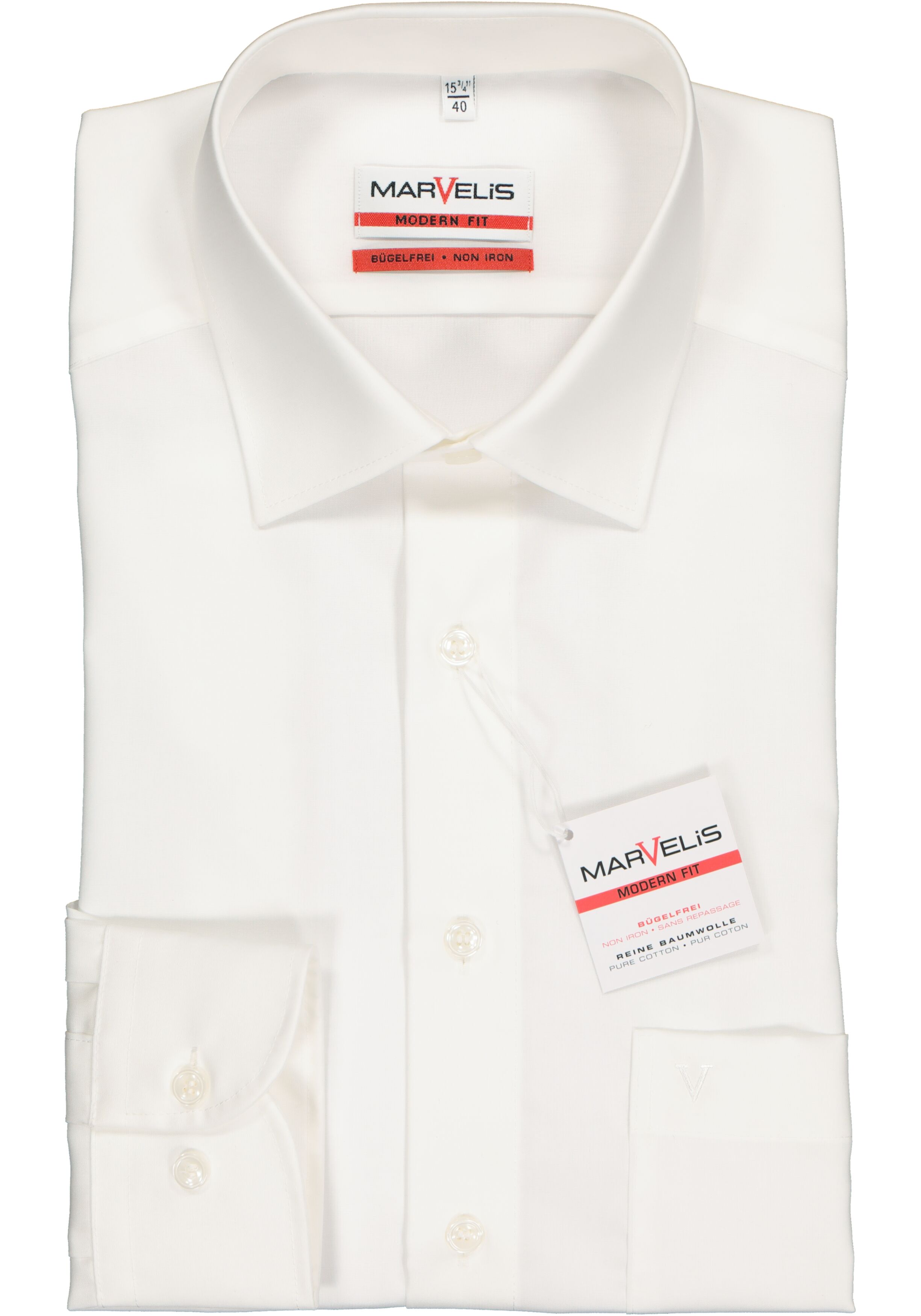 MARVELIS modern fit overhemd, beige
