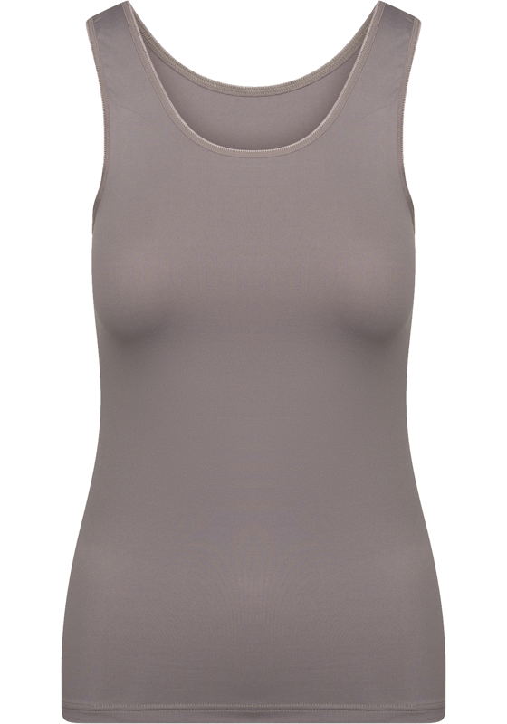 RJ Bodywear Pure Color dames top (1-pack), hemdje met brede banden, taupe RJ Bodywear Pure Color dames top (1-pack), hemdje met brede banden, taupe