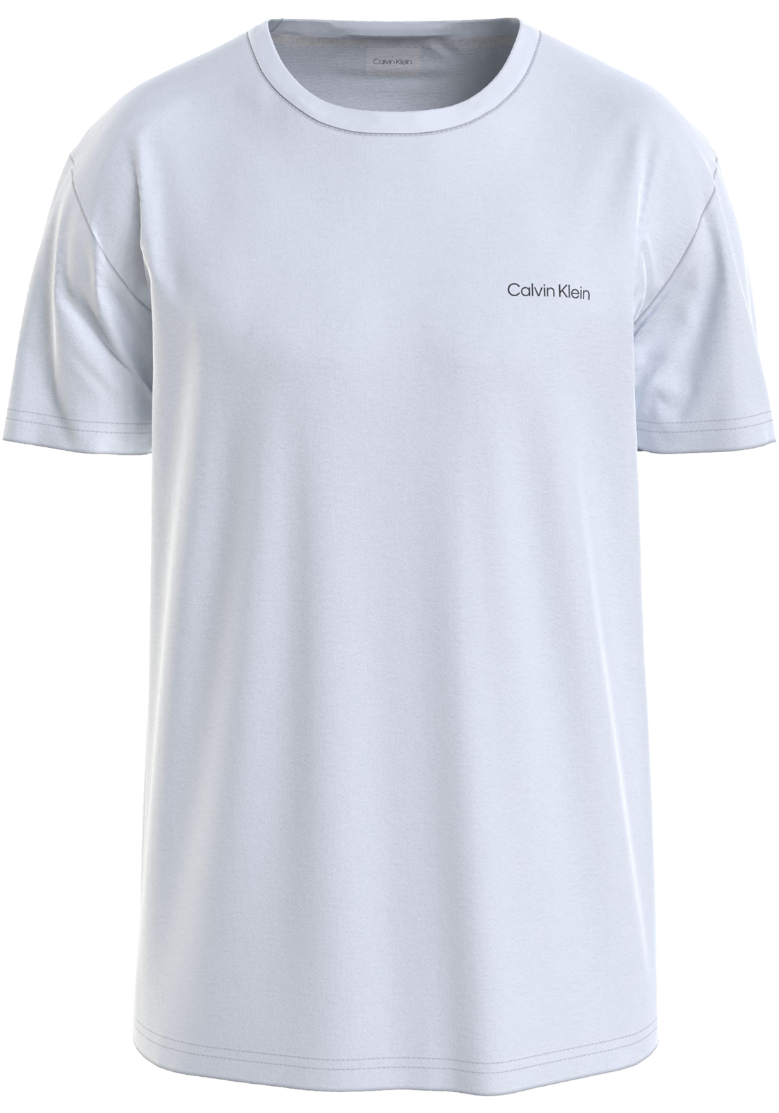 1-8719856204723-calvin_klein-tshirt_HR Calvin Klein Micro Logo Interlock T-shirt, heren T-shirt korte mouw O-hals, wit