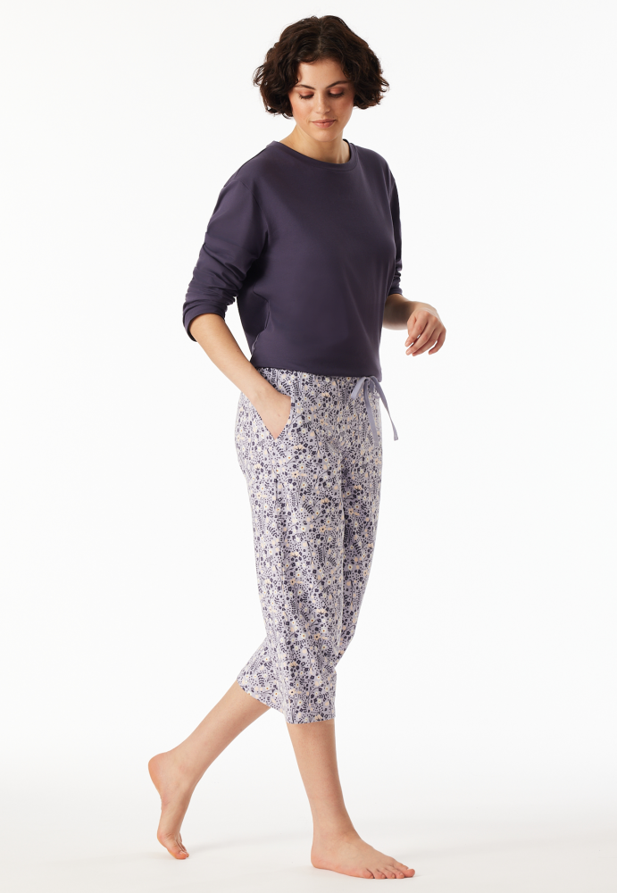 SCHIESSER dames Mix+Relax Pantalon 3/4, dames capri pyjama- of loungebroek, multicolour dessin