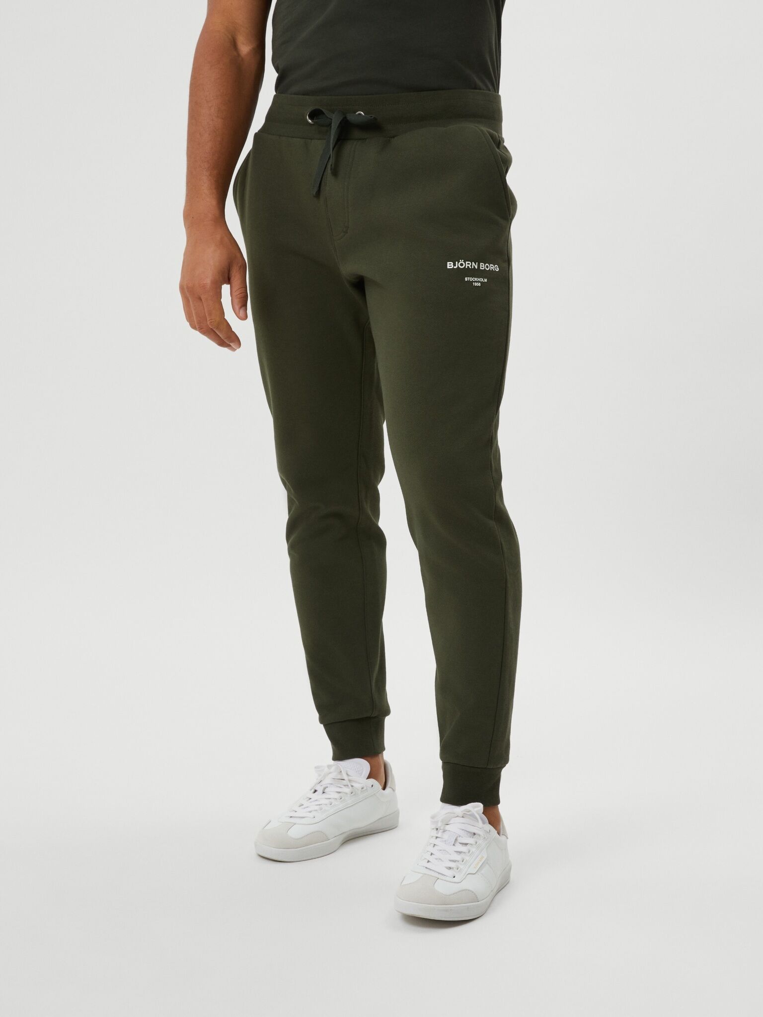 Bjorn Borg Logo Pants, heren joggingbroek, donkergroen