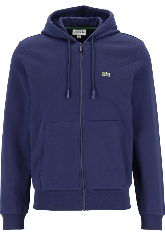 Lacoste heren hoodie sweatsvest, met rits, navy blauw Lacoste heren hoodie sweatsvest, met rits, navy blauw