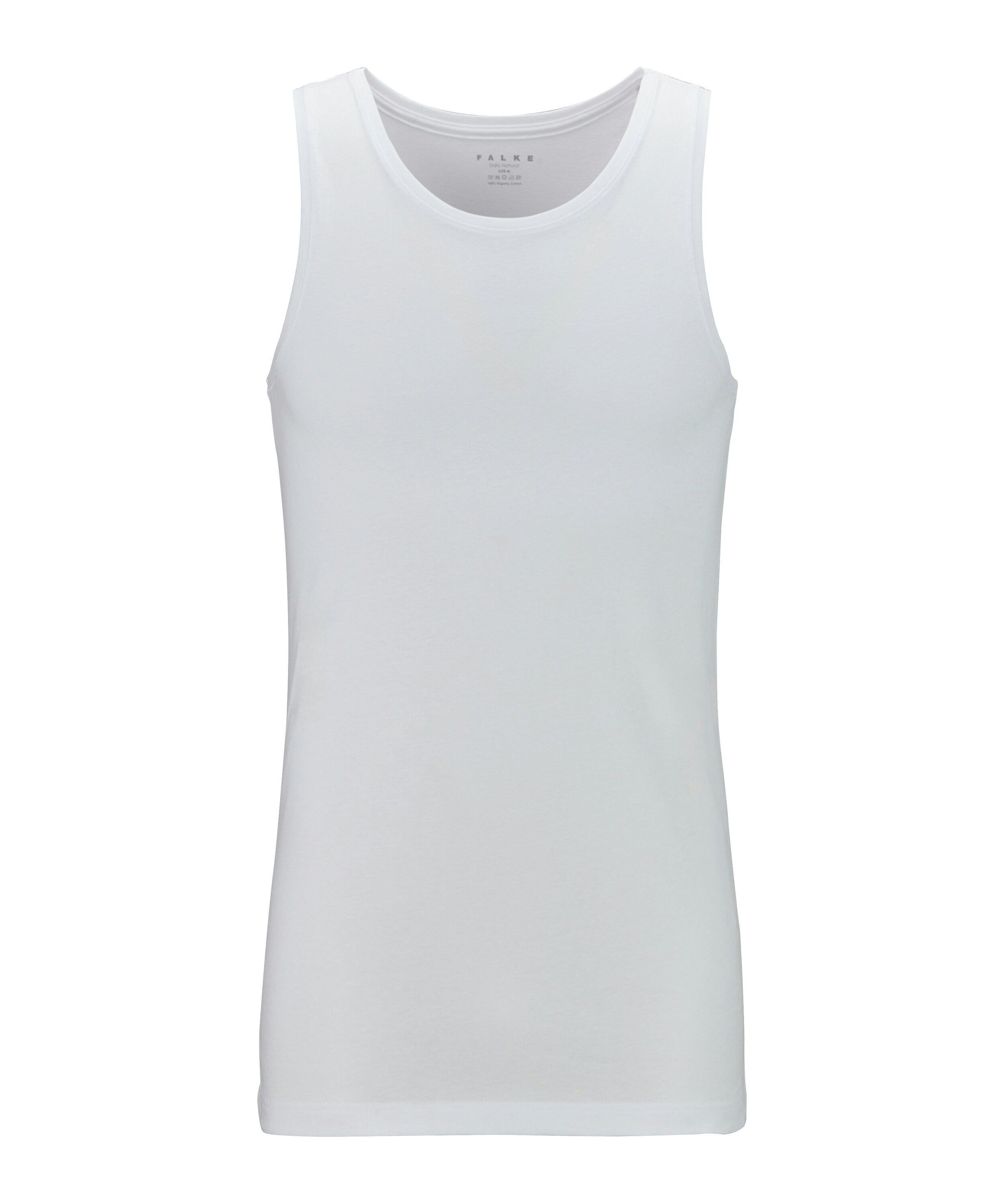 FALKE heren top Daily Natural, singlet, wit (white)