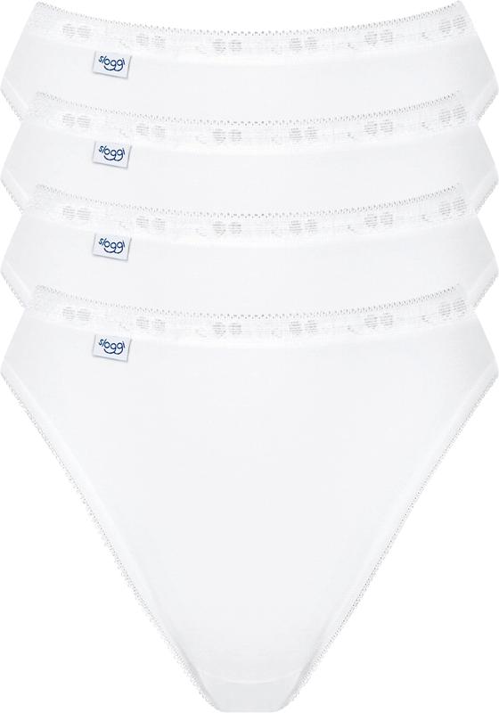 Sloggi Women Basic Tai, dames tai slip (4-Pack), wit Sloggi Women Basic Tai, dames tai slip (4-Pack), wit