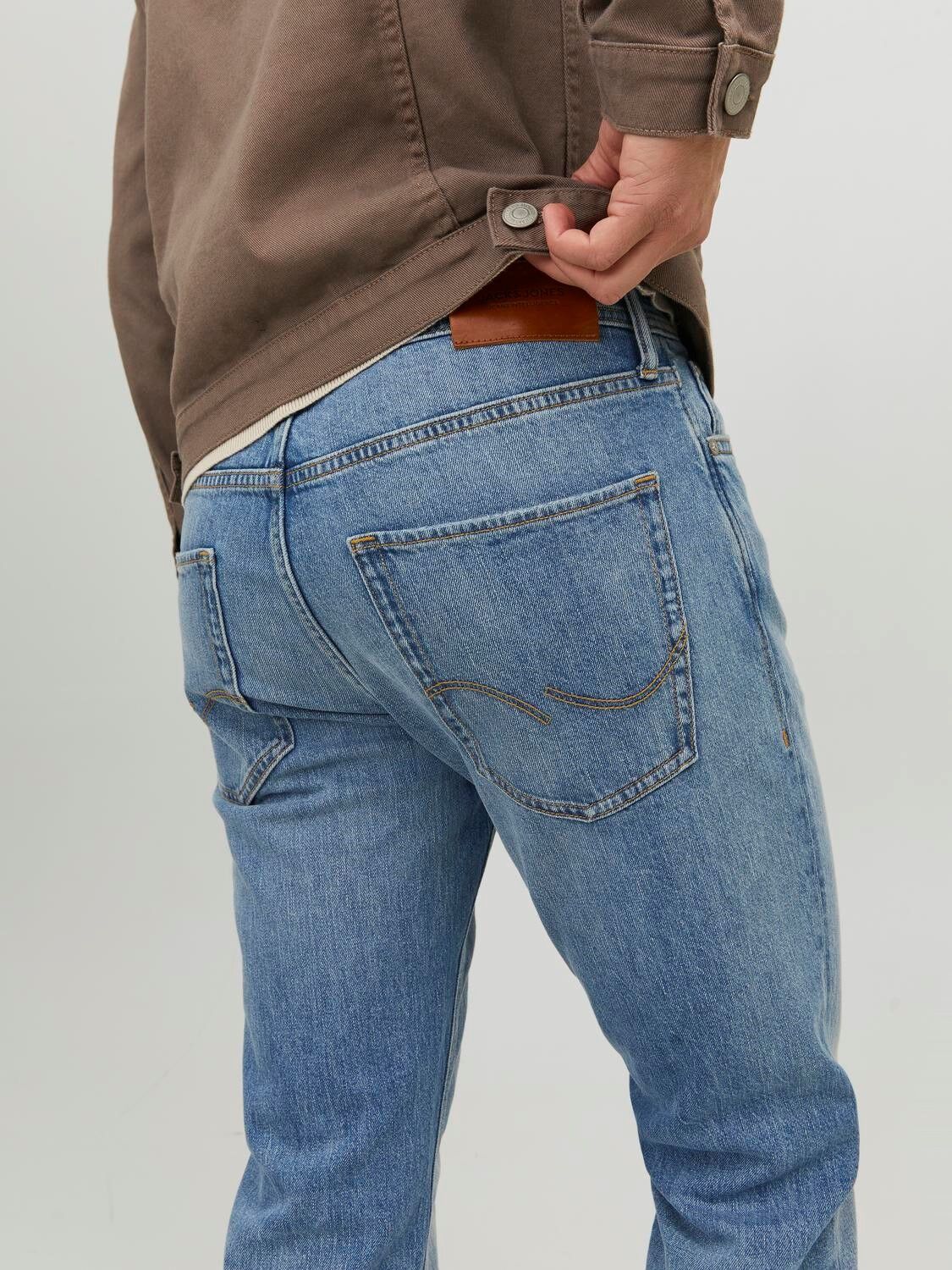 JACK & JONES Mike Original regular fit, heren jeans, denimblauw