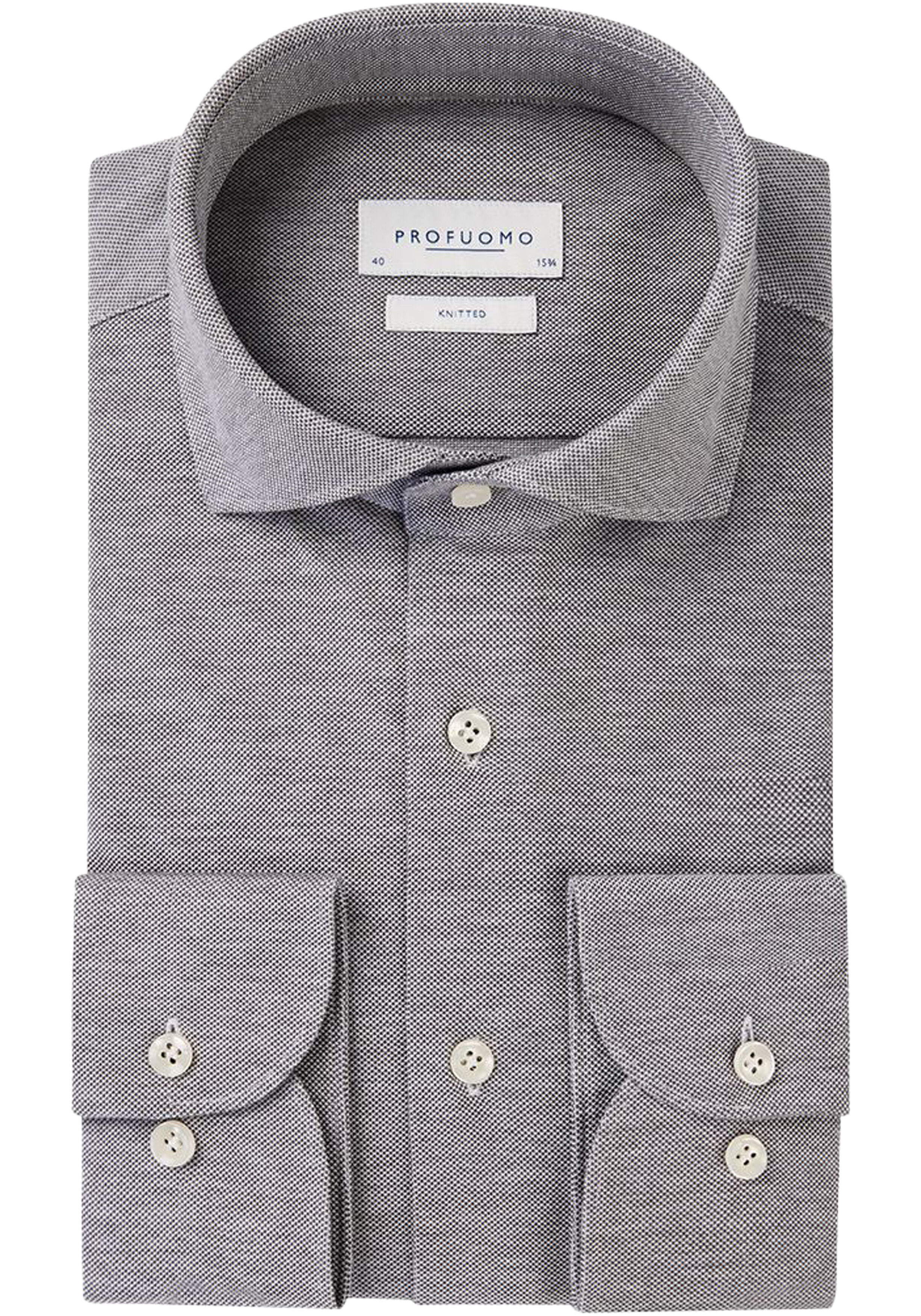 Profuomo slim fit heren overhemd, jersey, groen