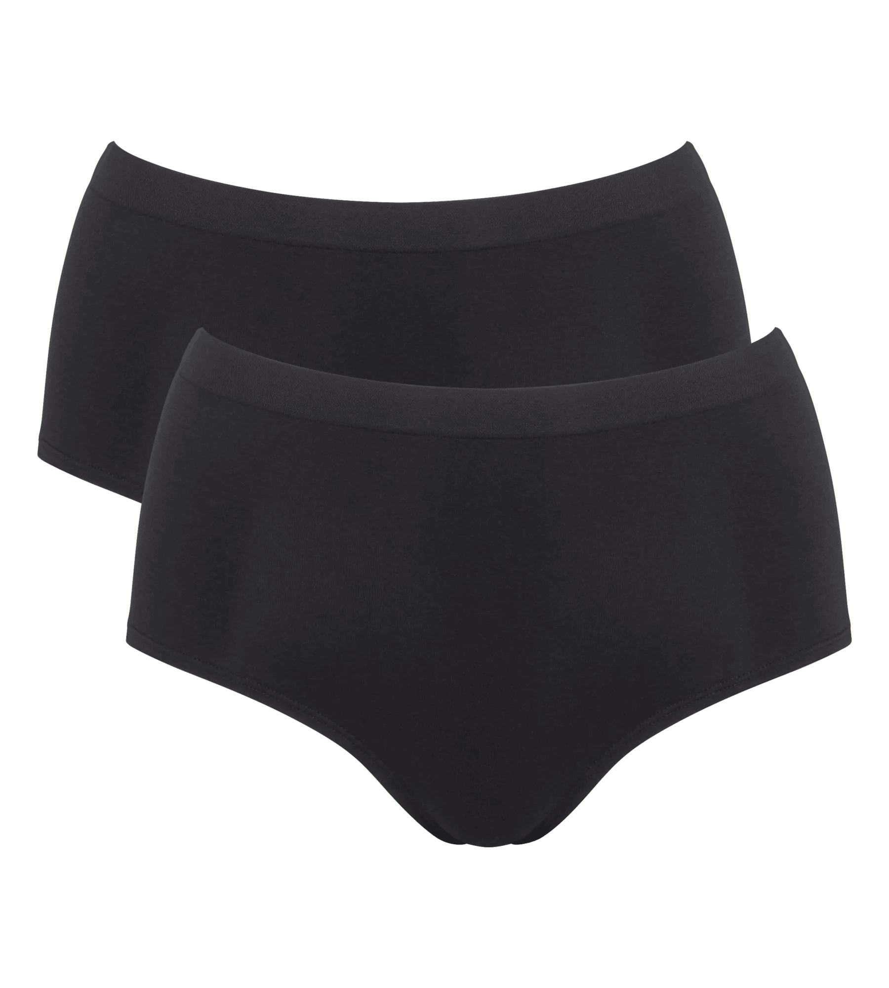 Sloggi Women GO Sense Highwaist (2-pack), dames slip, zwart