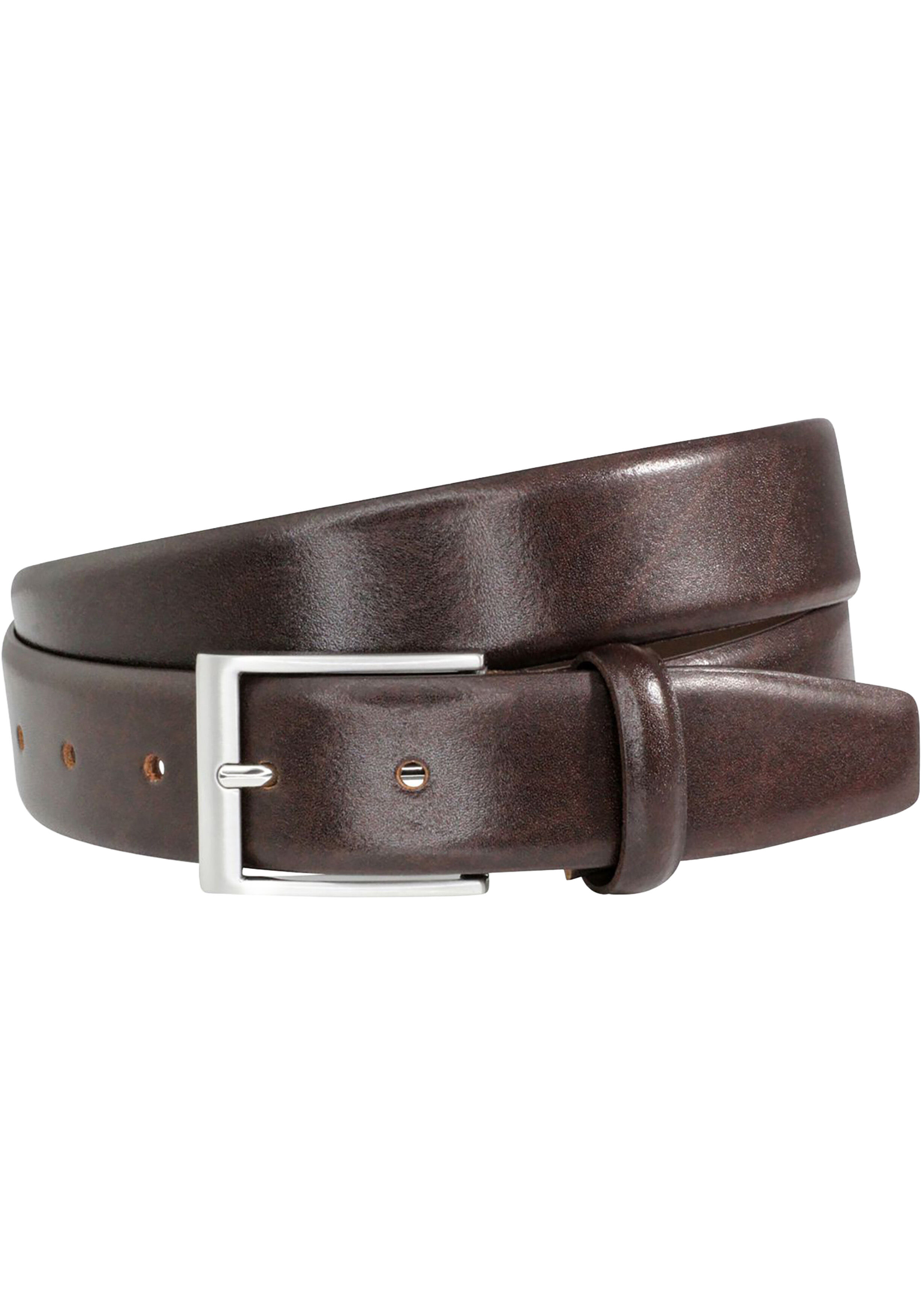 LINDENMANN leren heren riem, bruin
