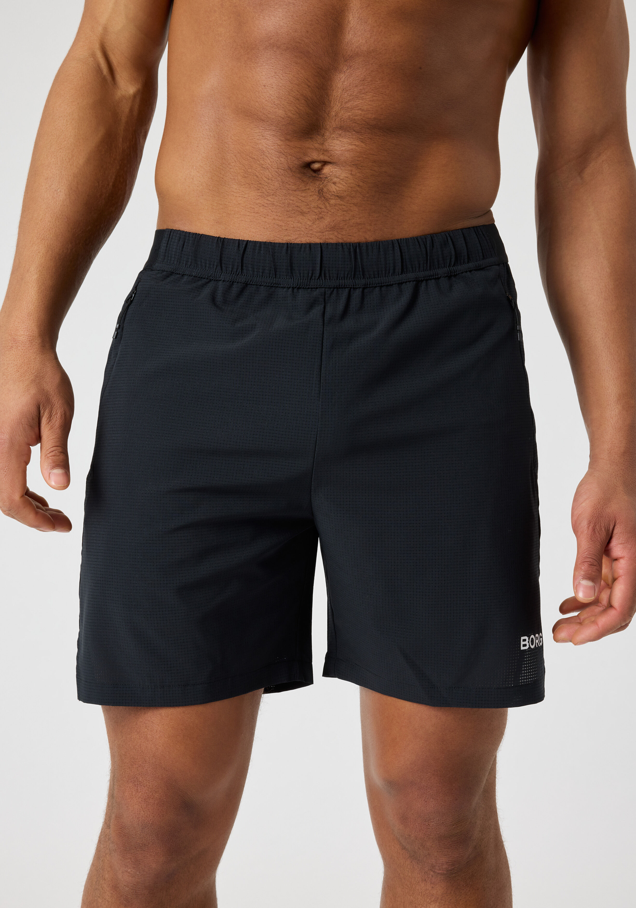 Bjorn Borg Zip 7Inch Shorts, heren sportbroek kort, zwart