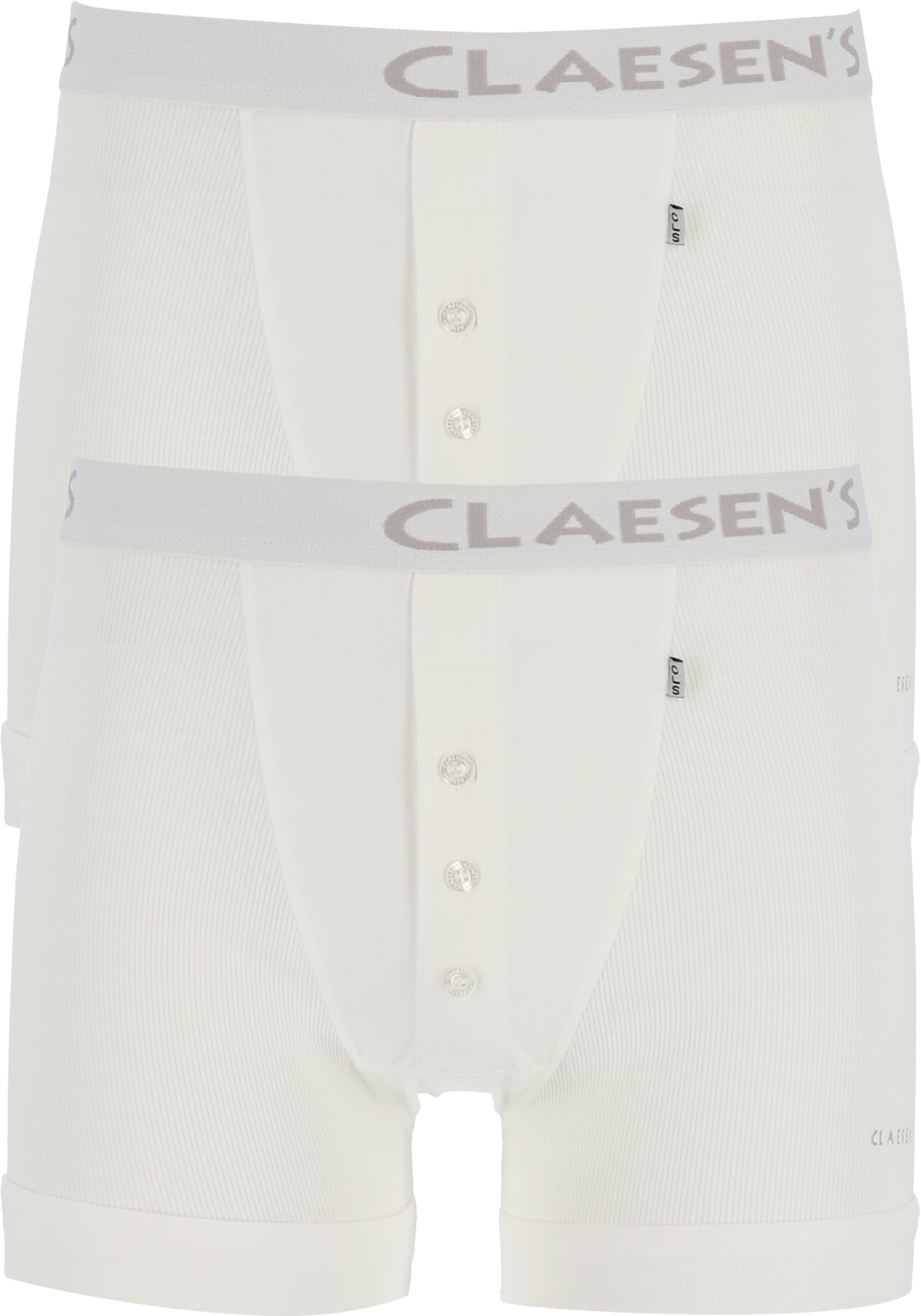 1-8717753366384-Claesens-CLSNS_BX_wit_2P_CL2033_4fotos_HR Claesen's Basics boxers (2-pack), retro rib heren boxers met gulp, wit