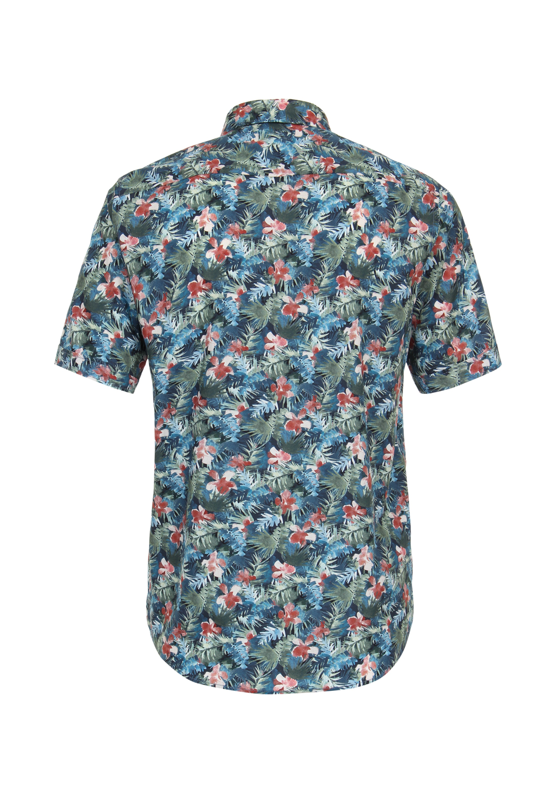 CASA MODA Sport casual fit overhemd, korte mouw, popeline, groen dessin - 944268100-300 CASA MODA Sport casual fit overhemd, korte mouw, popeline, groen dessin - 944268100-300