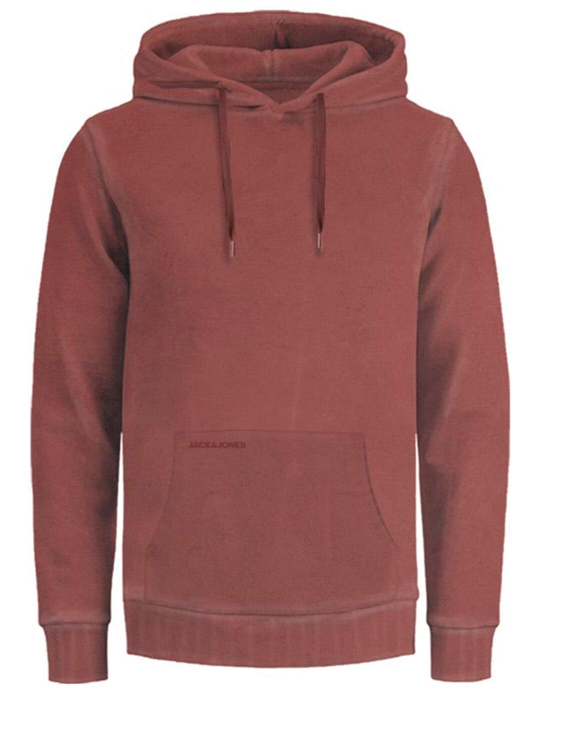 JACK & JONES Drew sweat hood regular fit, heren hoodie katoenmengsel met capuchon, warm oranje