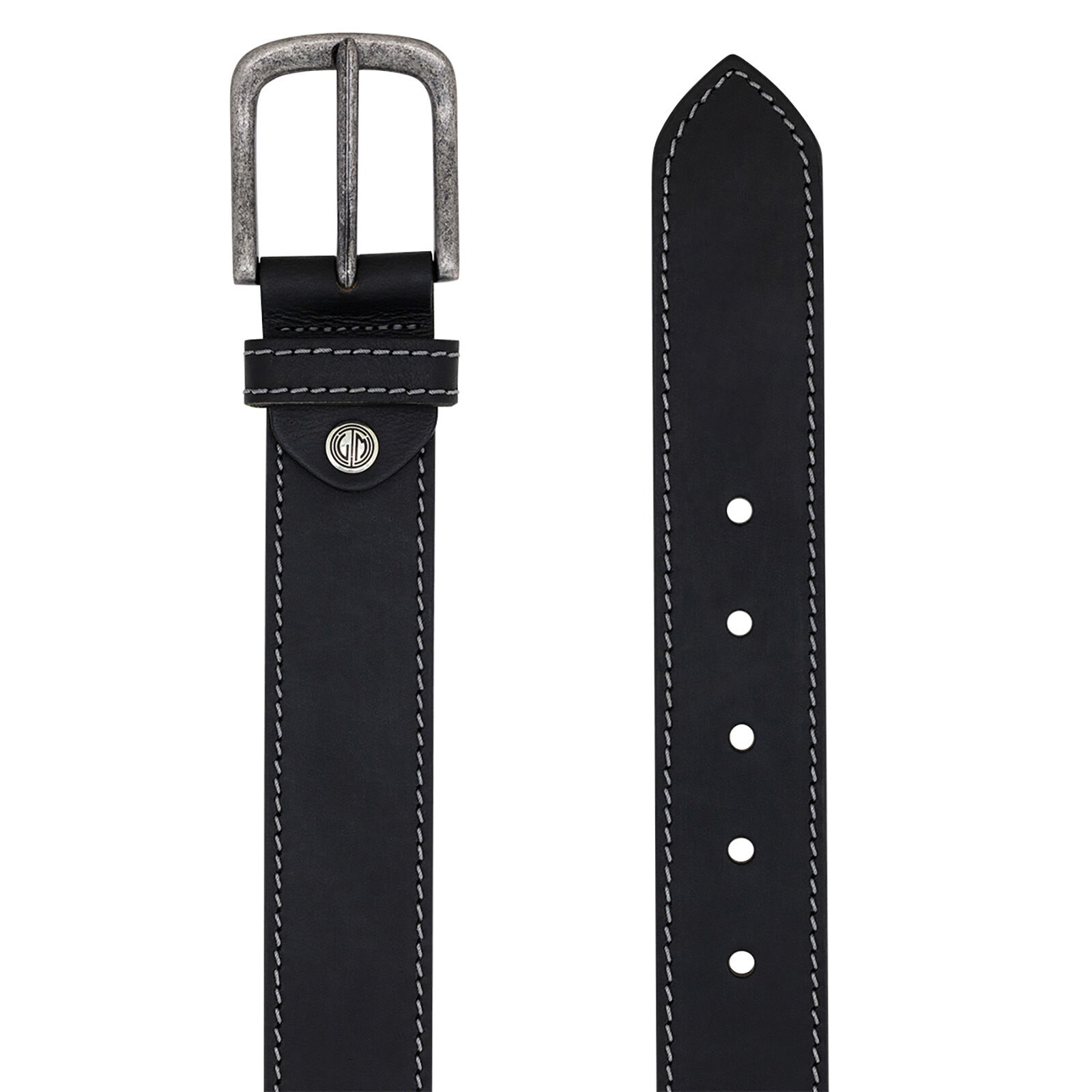 LINDENMANN leren heren riem, zwart