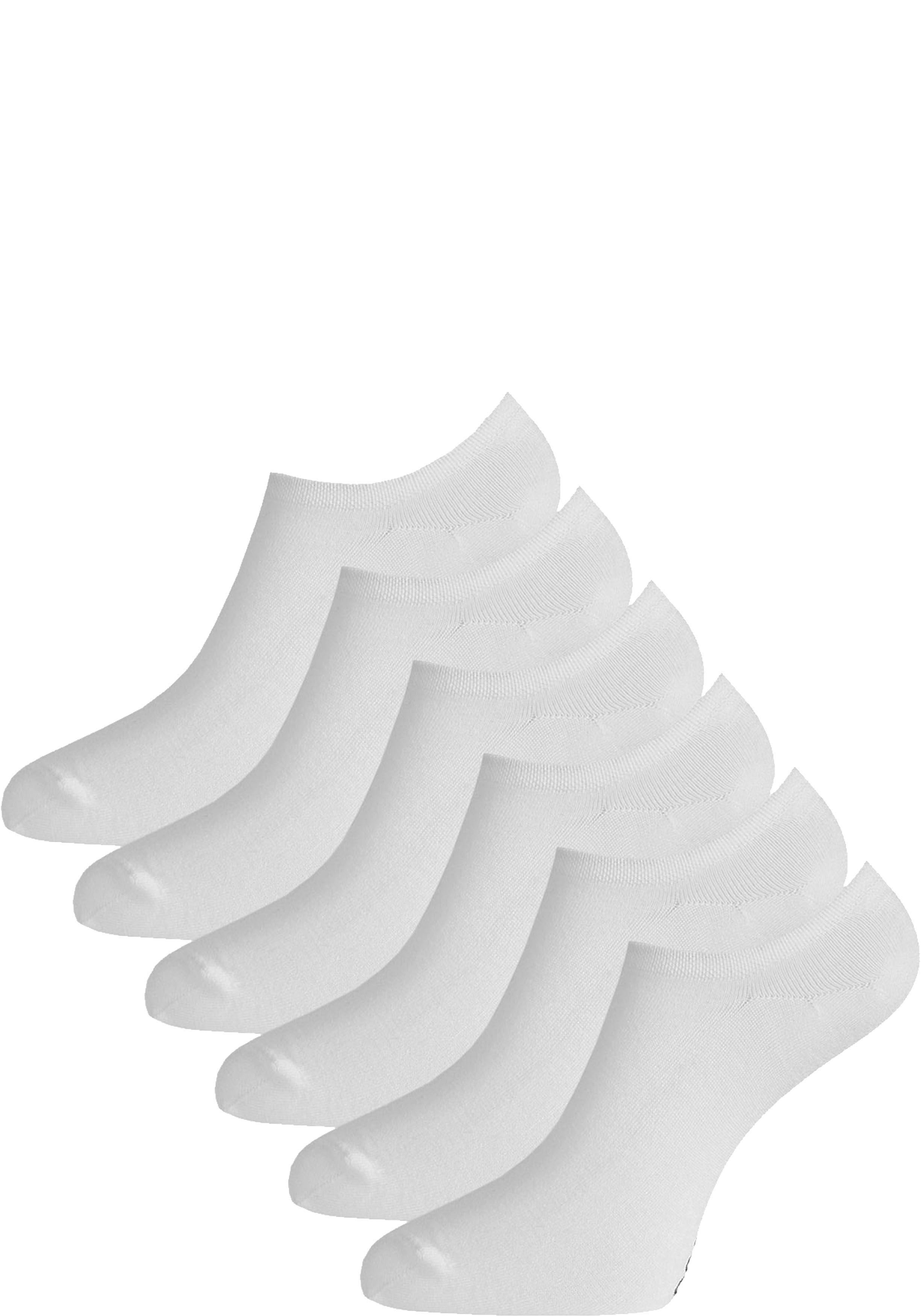 Bamboo Basics Jamie footies (6-pack), unisex lage sneakersokken, wit