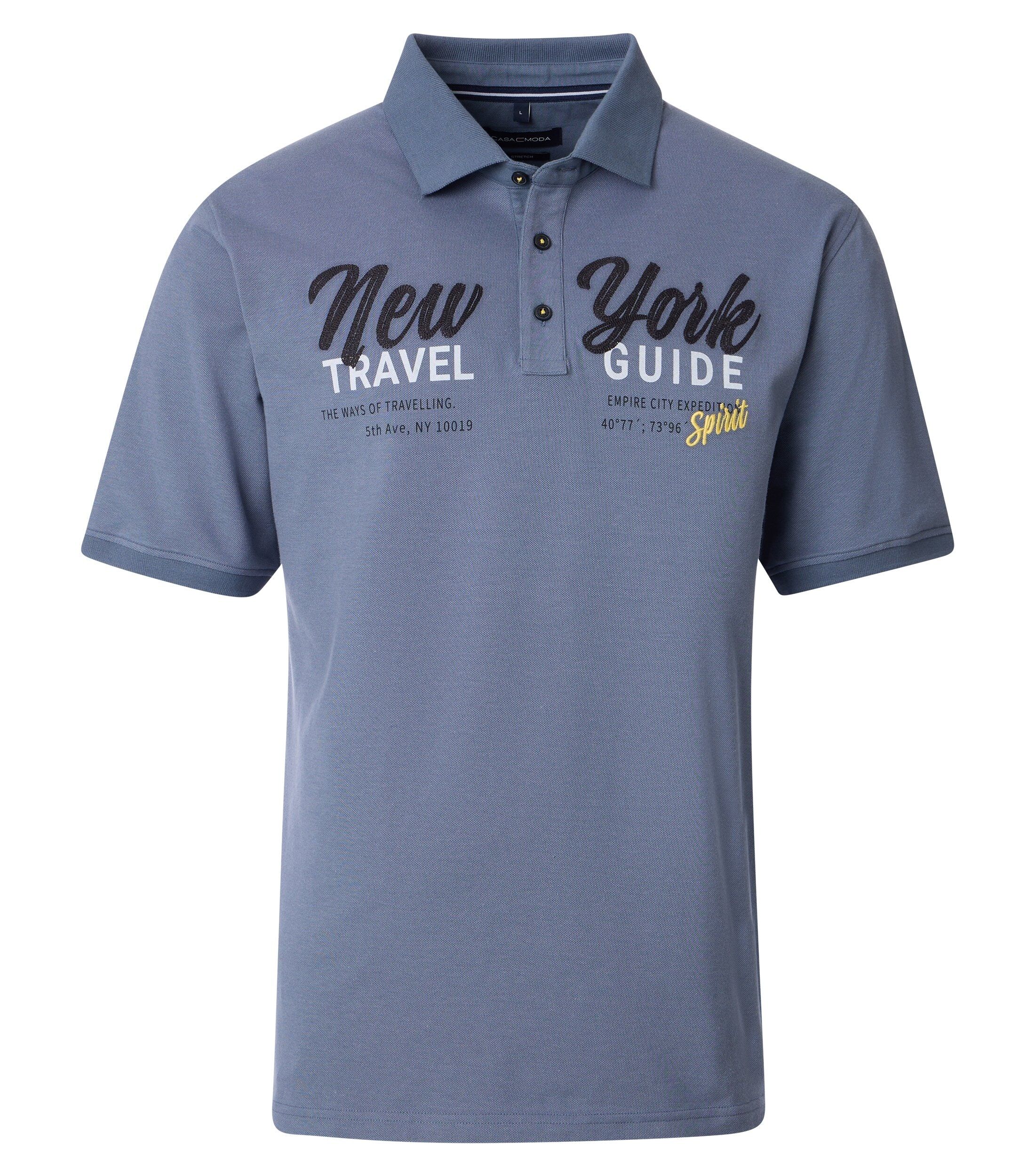 CASA MODA comfort fit heren polo, blauw