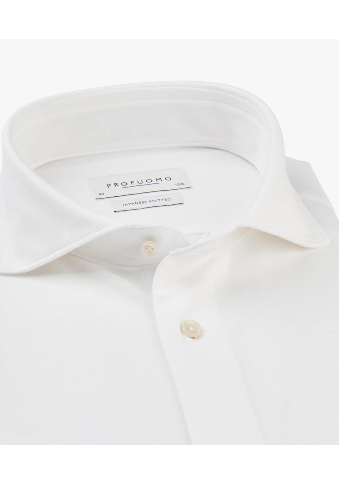 Profuomo slim fit heren overhemd, jersey, wit Profuomo slim fit heren overhemd, jersey, wit