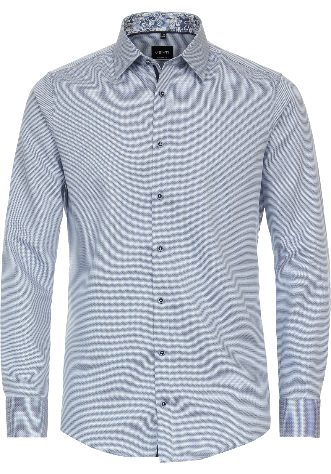 1-4064813815783-venti-overhemd_HR VENTI modern fit overhemd, dobby, blauw