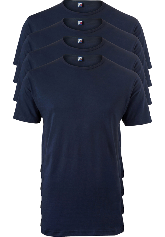 ALAN RED T-shirts Derby extra lang (4-pack), O-hals, blauw ALAN RED T-shirts Derby extra lang (4-pack), O-hals, blauw