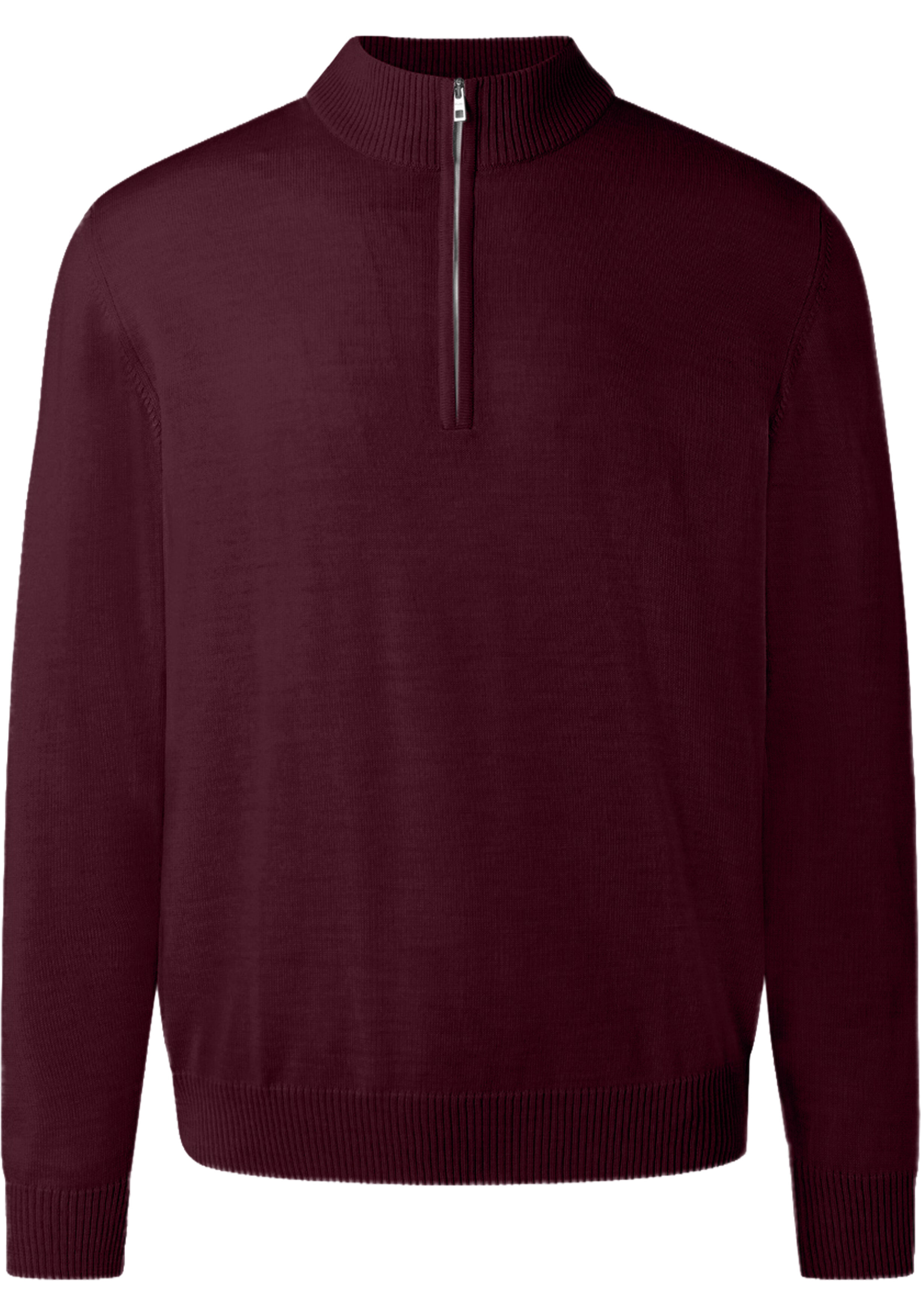 MAERZ Classic Fit heren schipperstrui wol, bordeaux rood