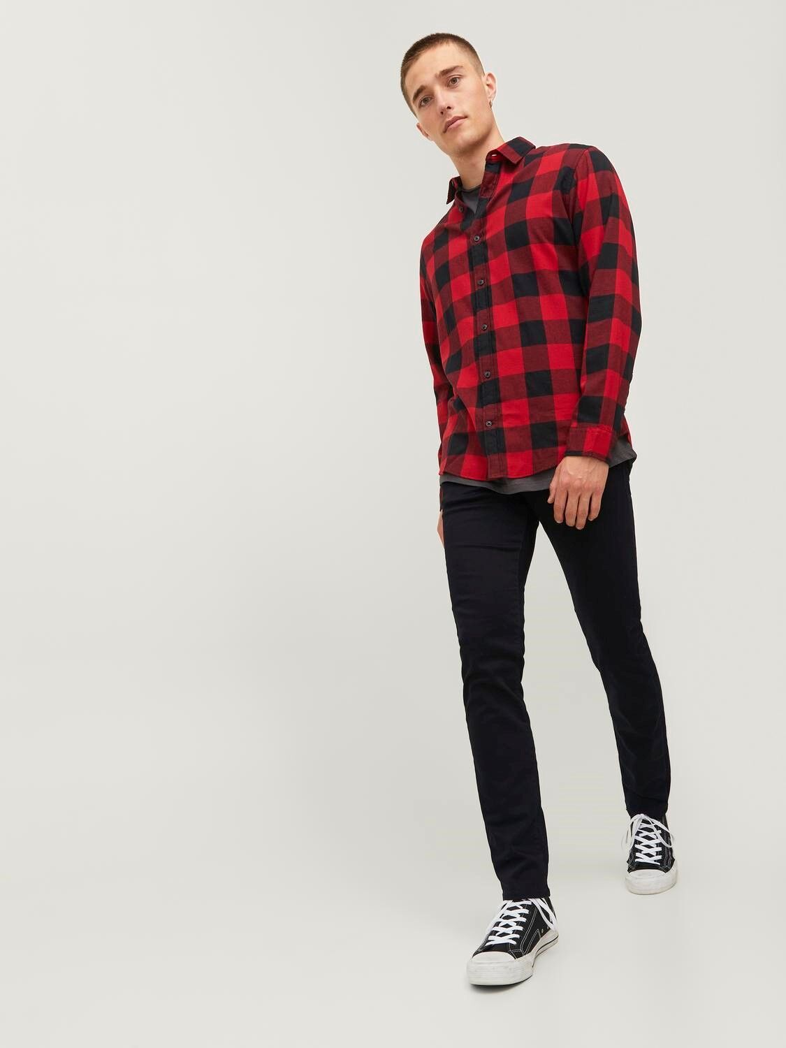 JACK & JONES Glenn Icon loose fit, heren jeans, zwart denim