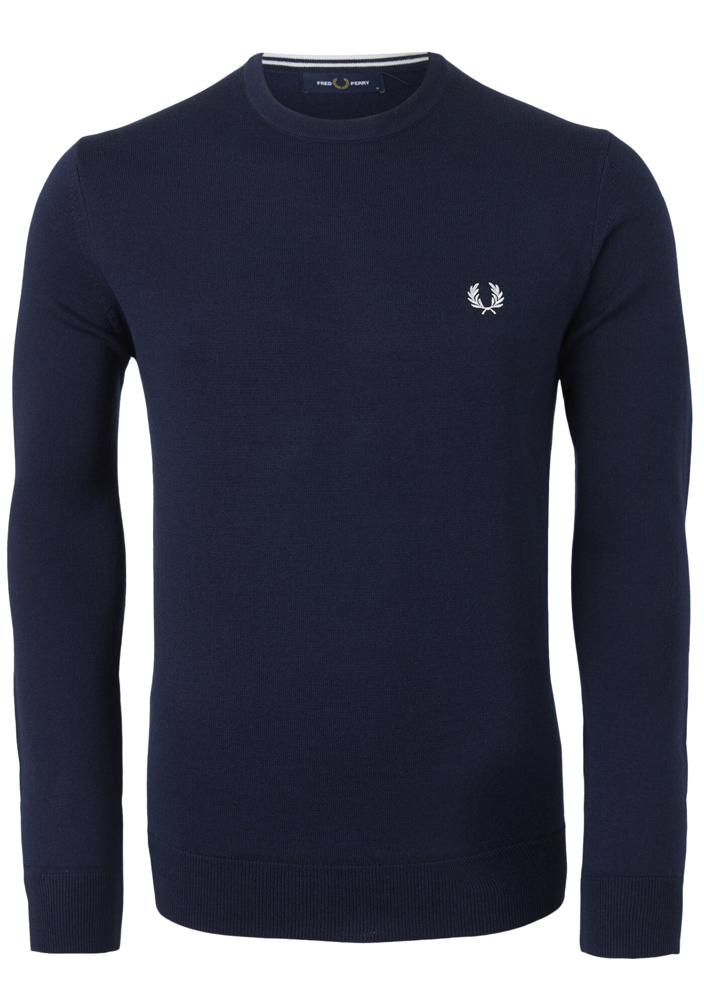 Fred Perry O-hals trui wol, blauw