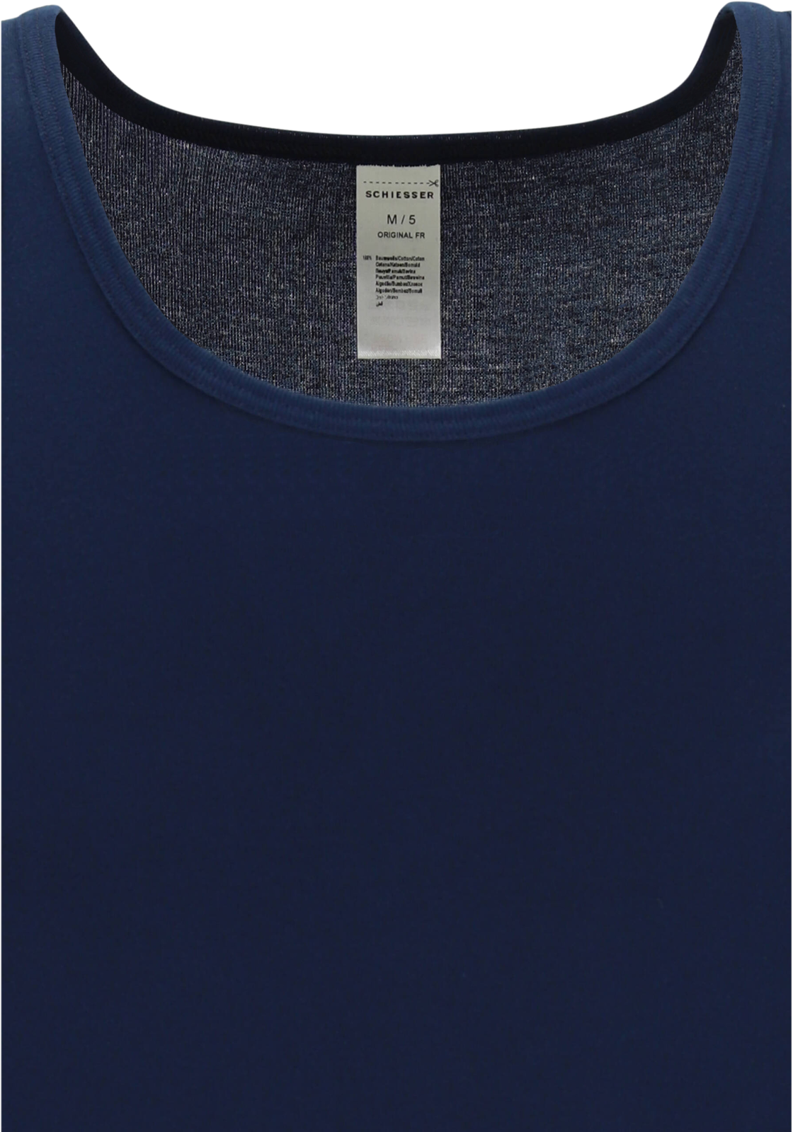 3-4007064953842-Schiesser-SCHIESSER_005120815_SI_blauw_detail_HR SCHIESSER Original Feinripp singlet (1-pack), blauw