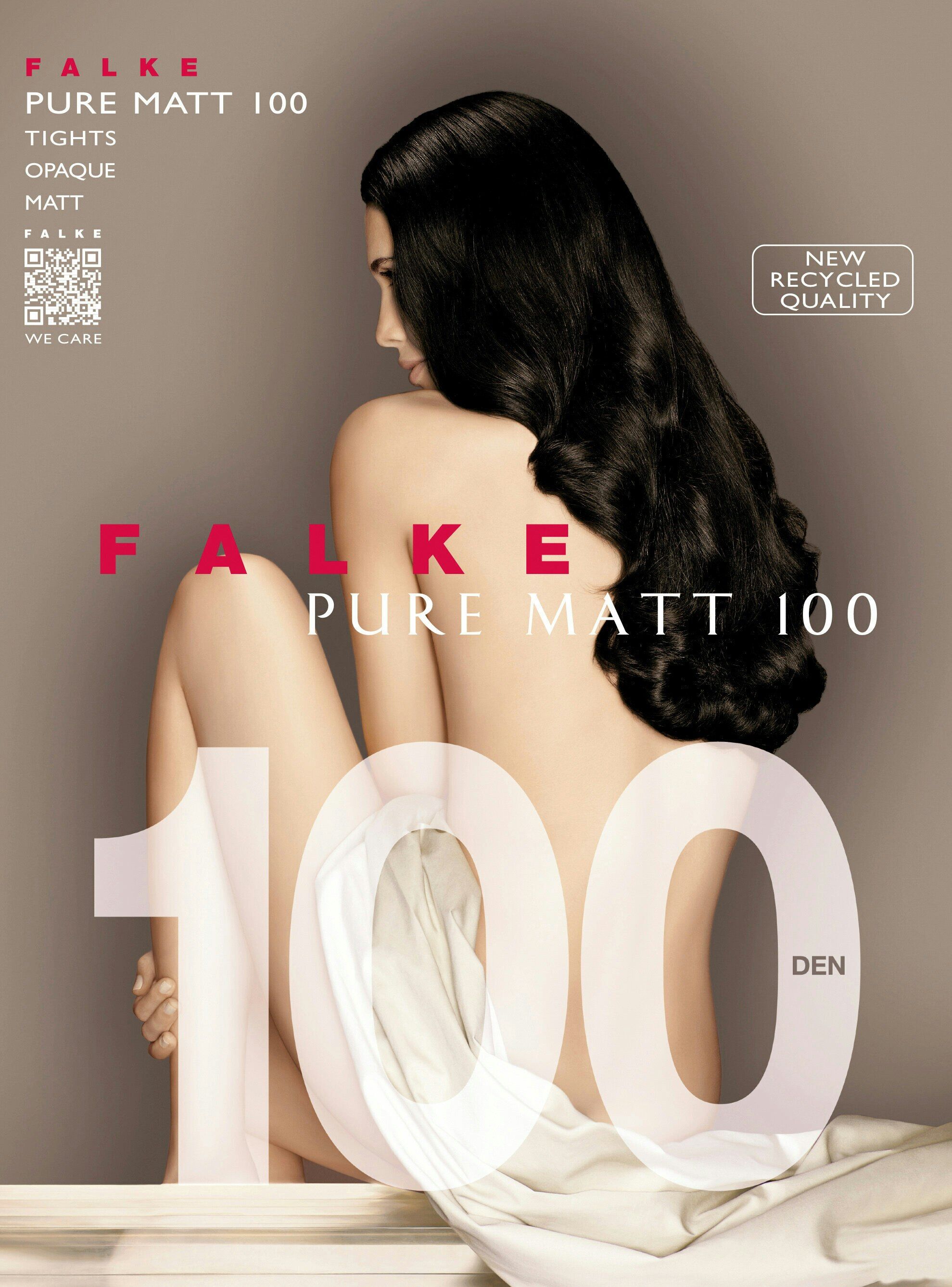 FALKE Pure Matt 100 DEN dames panty, graphite
