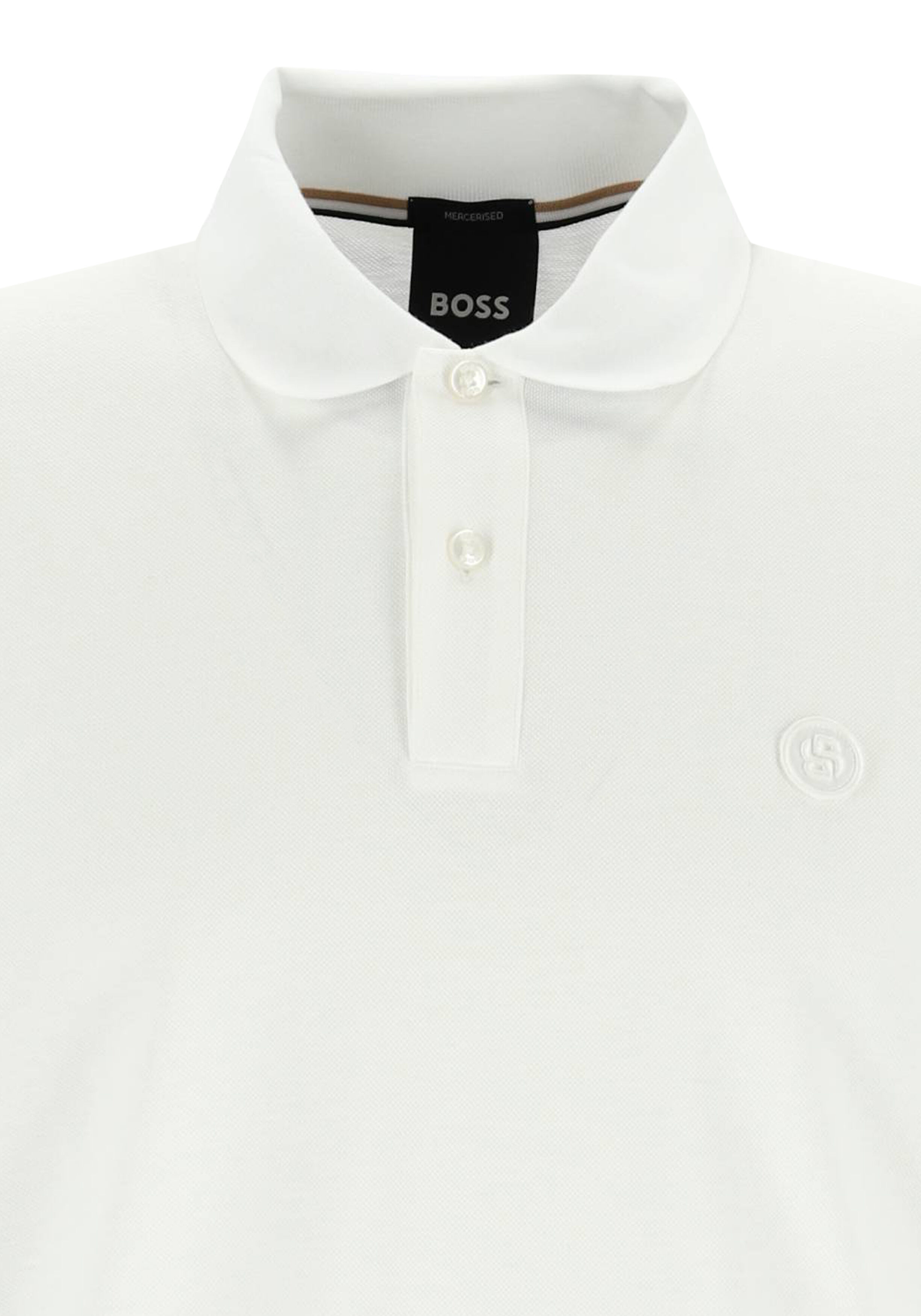 BOSS Parris regular fit heren polo, pique, wit