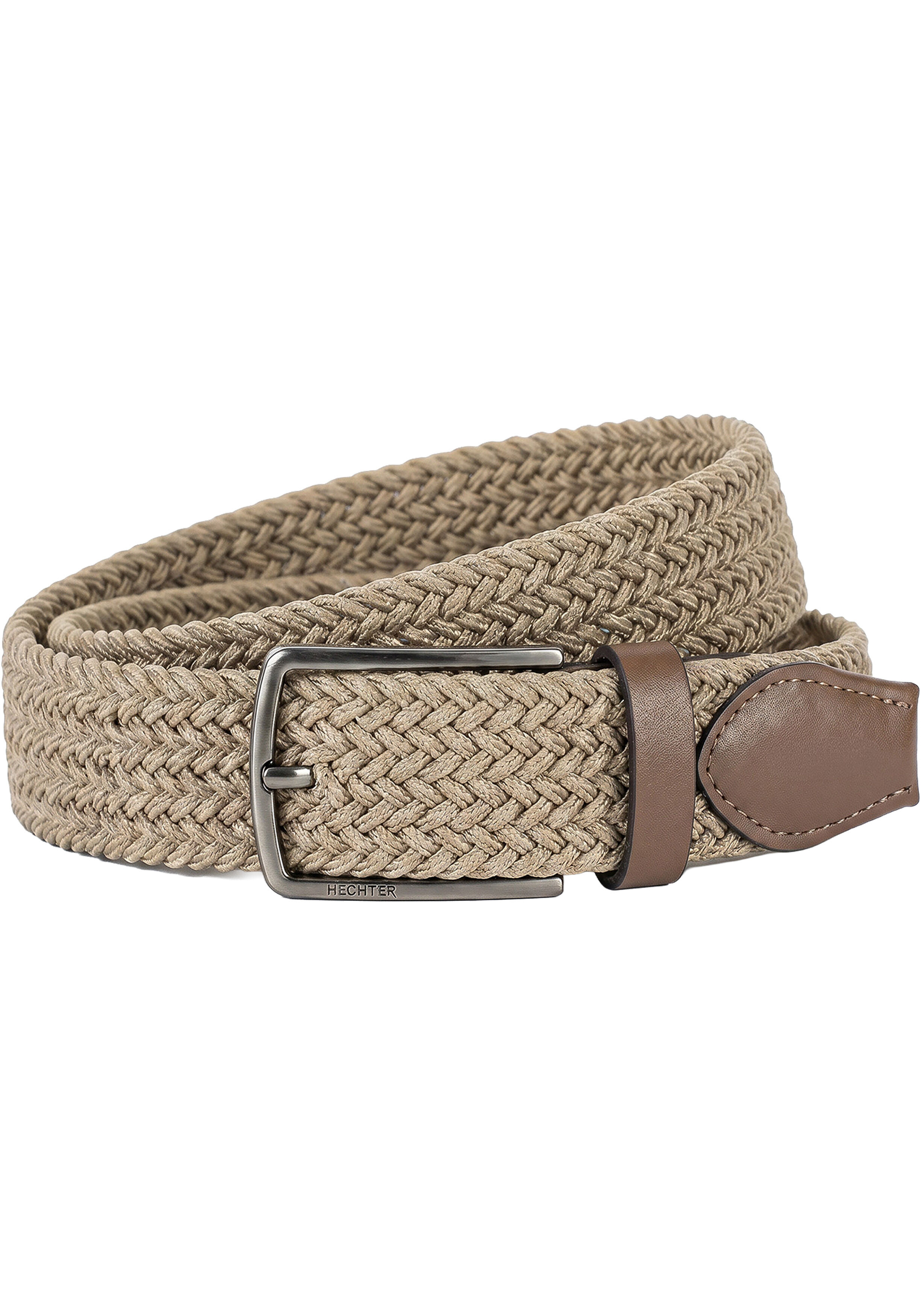 HECHTER elastische heren riem, taupe