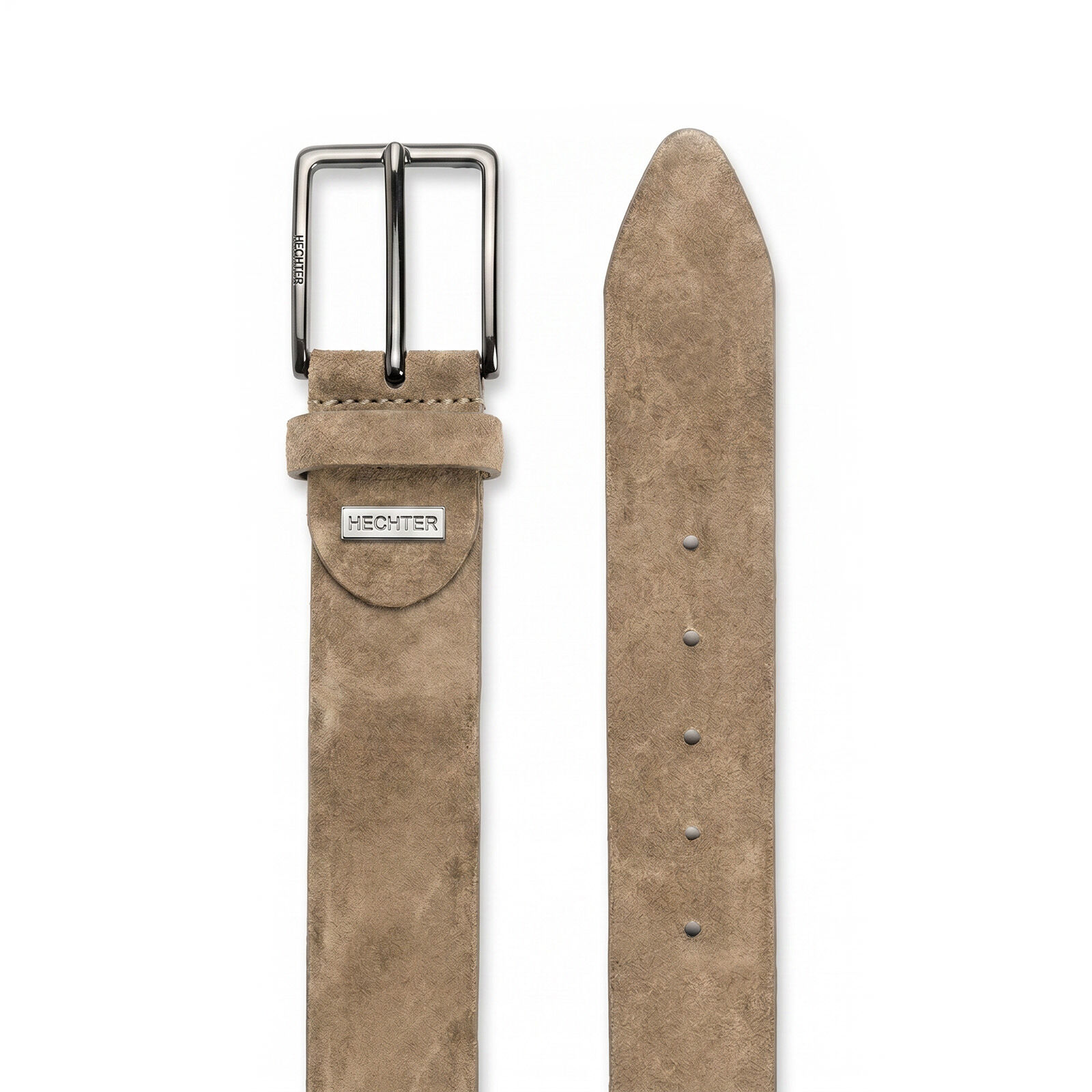 HECHTER leren heren riem, bruin