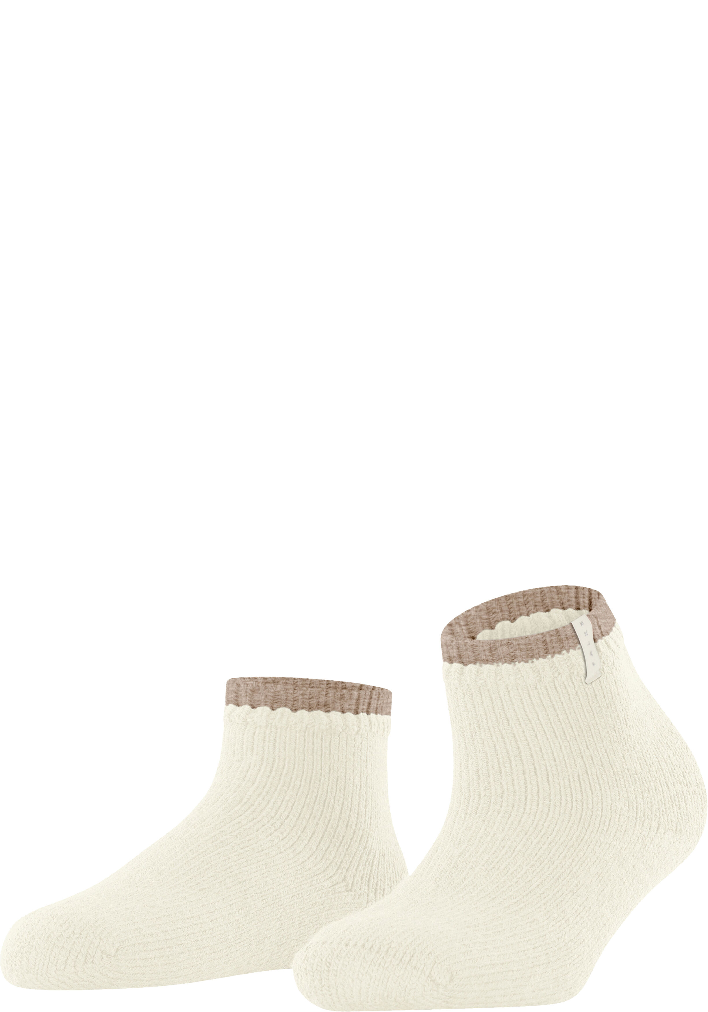 FALKE Cosy Plush damessokken kort, wit (woolwhite)