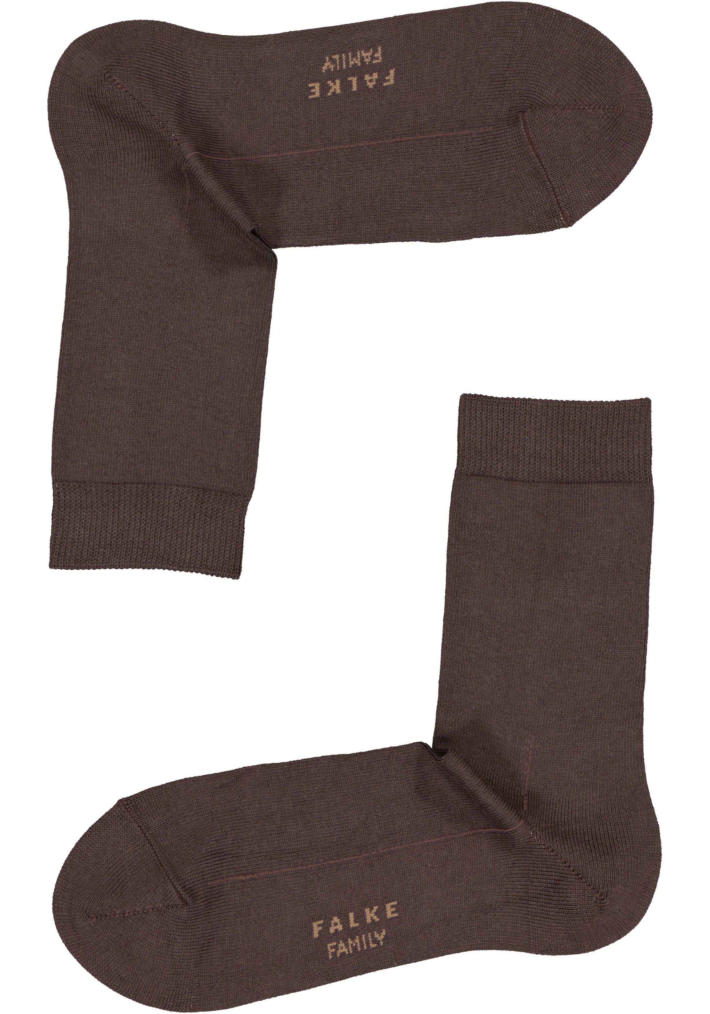 FALKE Family damessokken, katoen, donkerbruin (dark brown)