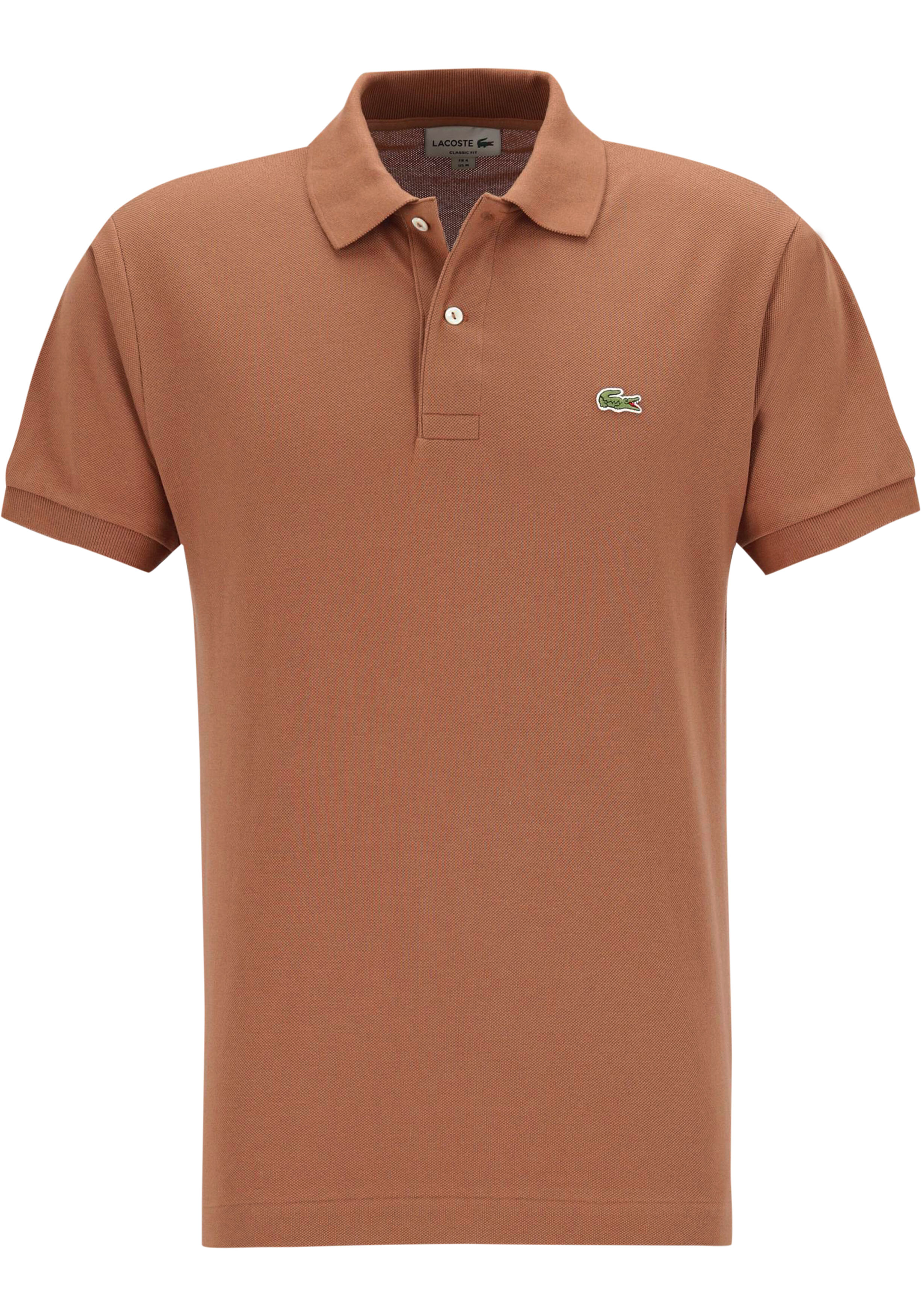 Lacoste Classic Fit polo, pecannoot bruin