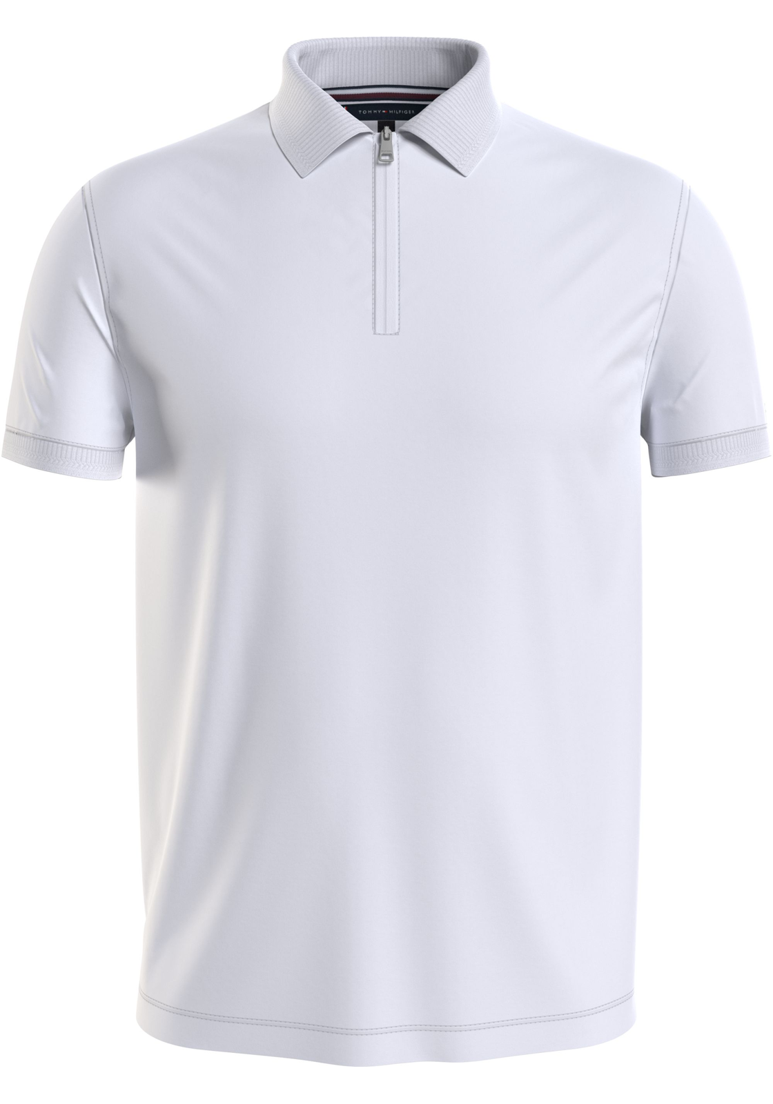 image_2_MW0MW34746YBR_F_C4101wid2000amphei2000ampop_usm1710 Tommy Hilfiger Dc Interlock Zip Slim Polo, heren poloshirt, wit