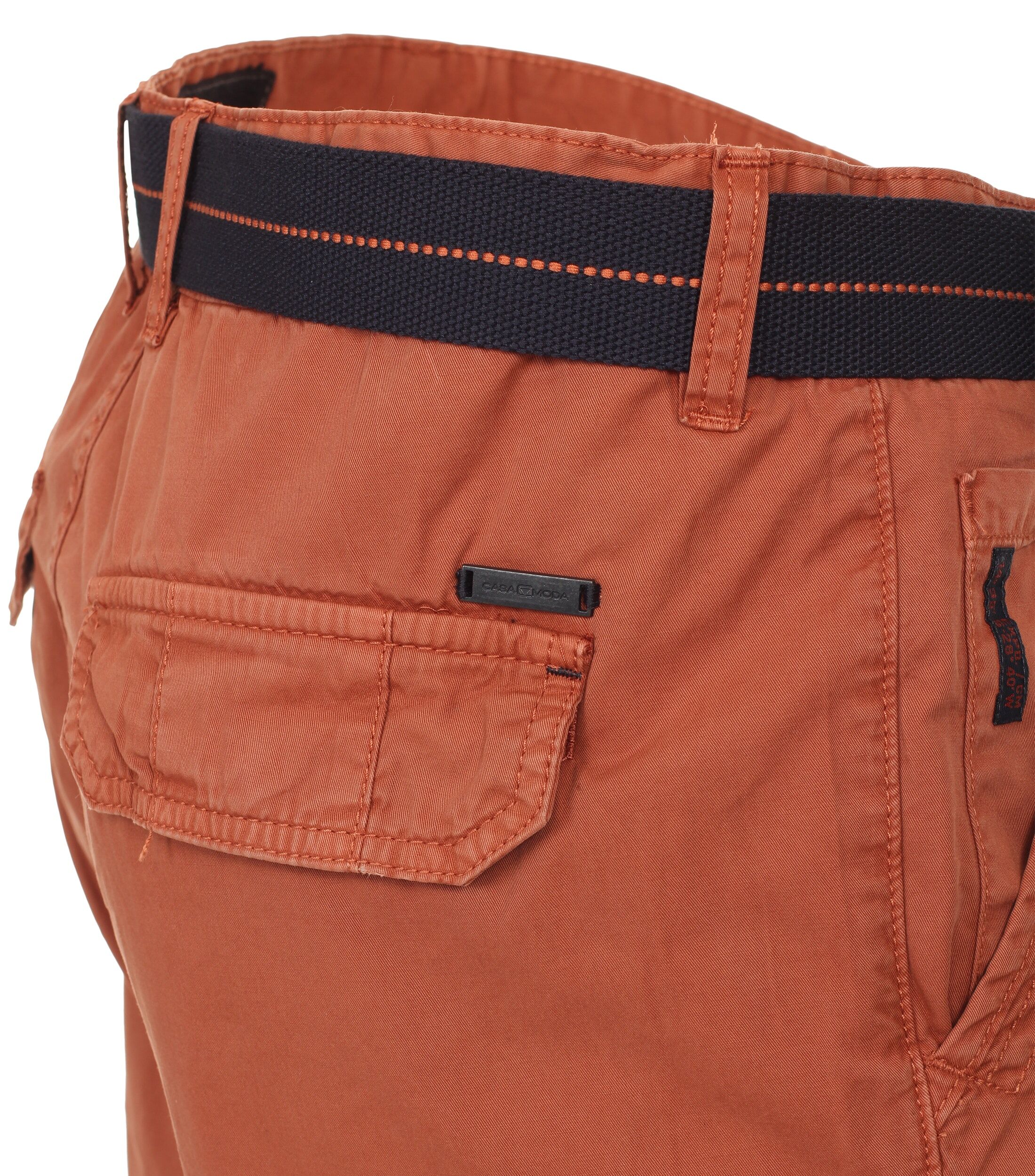 CASA MODA shorts BEN, heren cargo korte broek, warm oranje