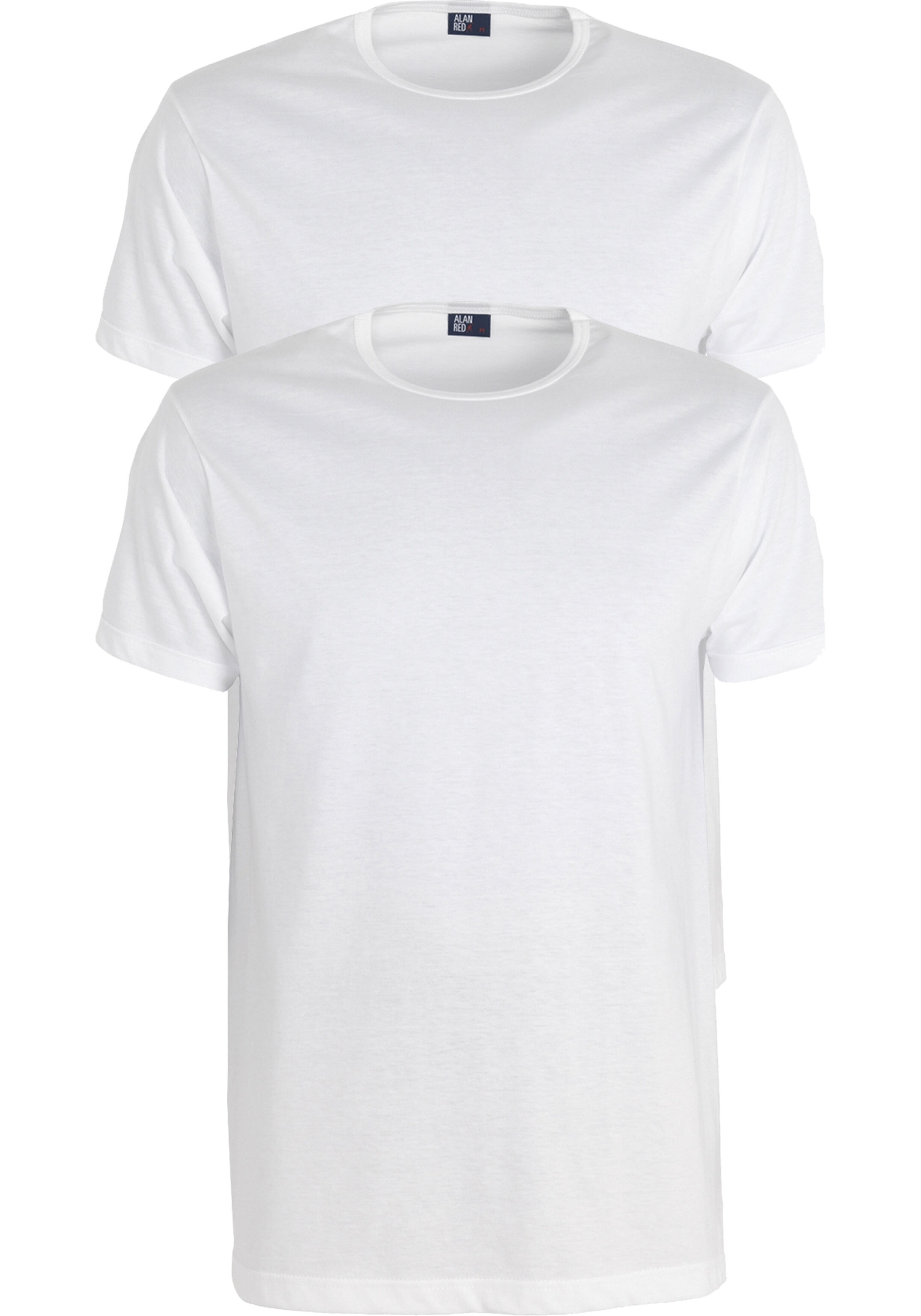 ALAN RED T-shirts Derby extra lang (2-pack), O-hals, wit