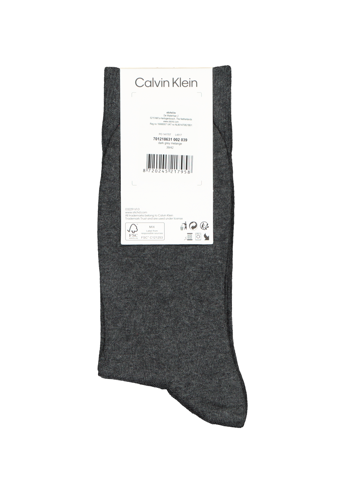 5-8720245217958_ck_sok_2p_HR Calvin Klein herensokken Carter (2-pack), antraciet
