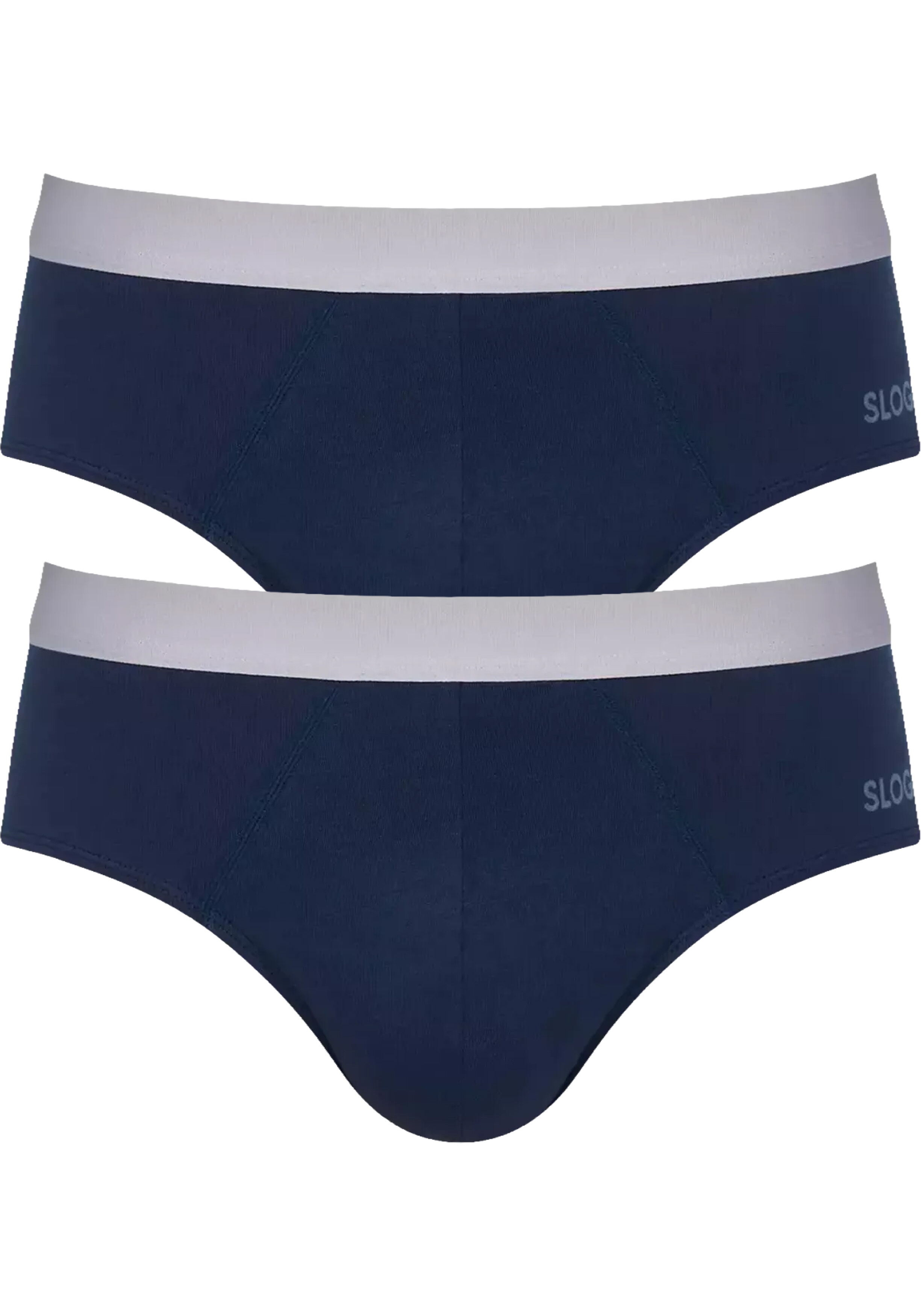 Sloggi Men GO ABC 2.0 Brief, heren slip (2-pack), kobalt- en donkerblauw